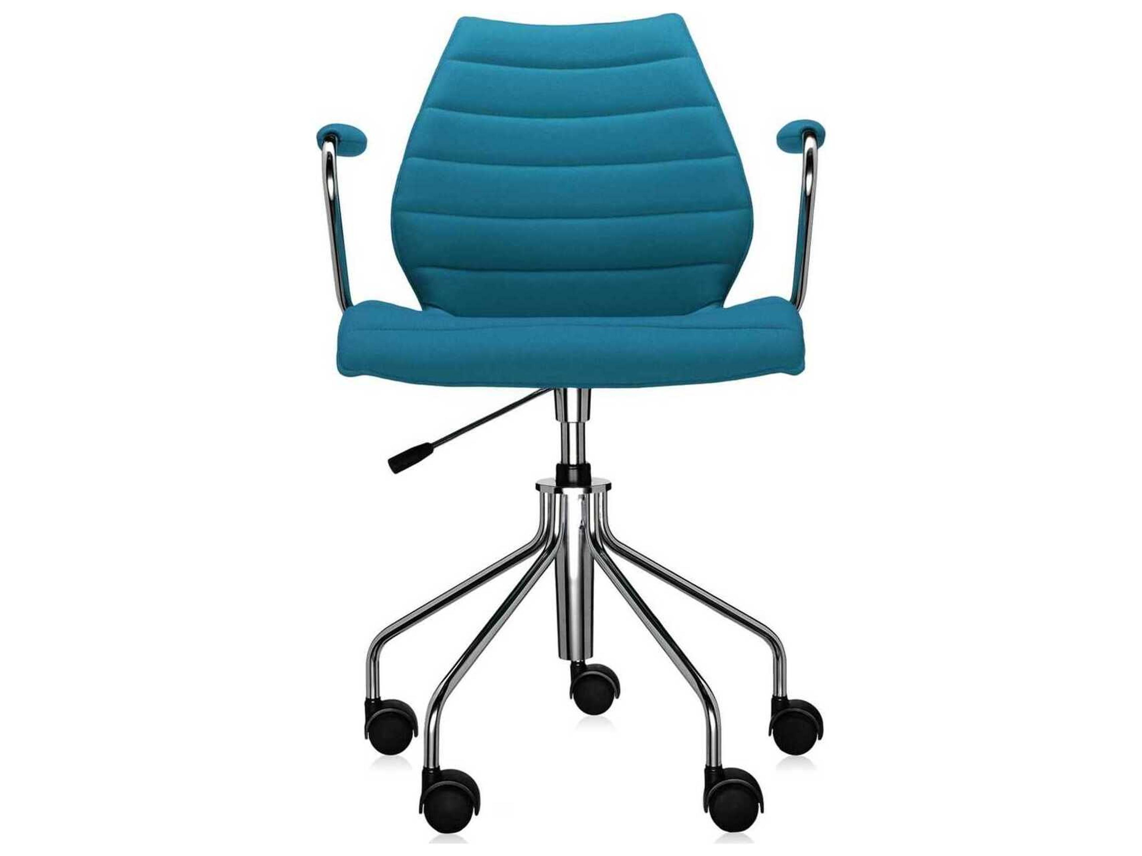 Kartell Maui Blue Upholstered Adjustable Computer Office Chair