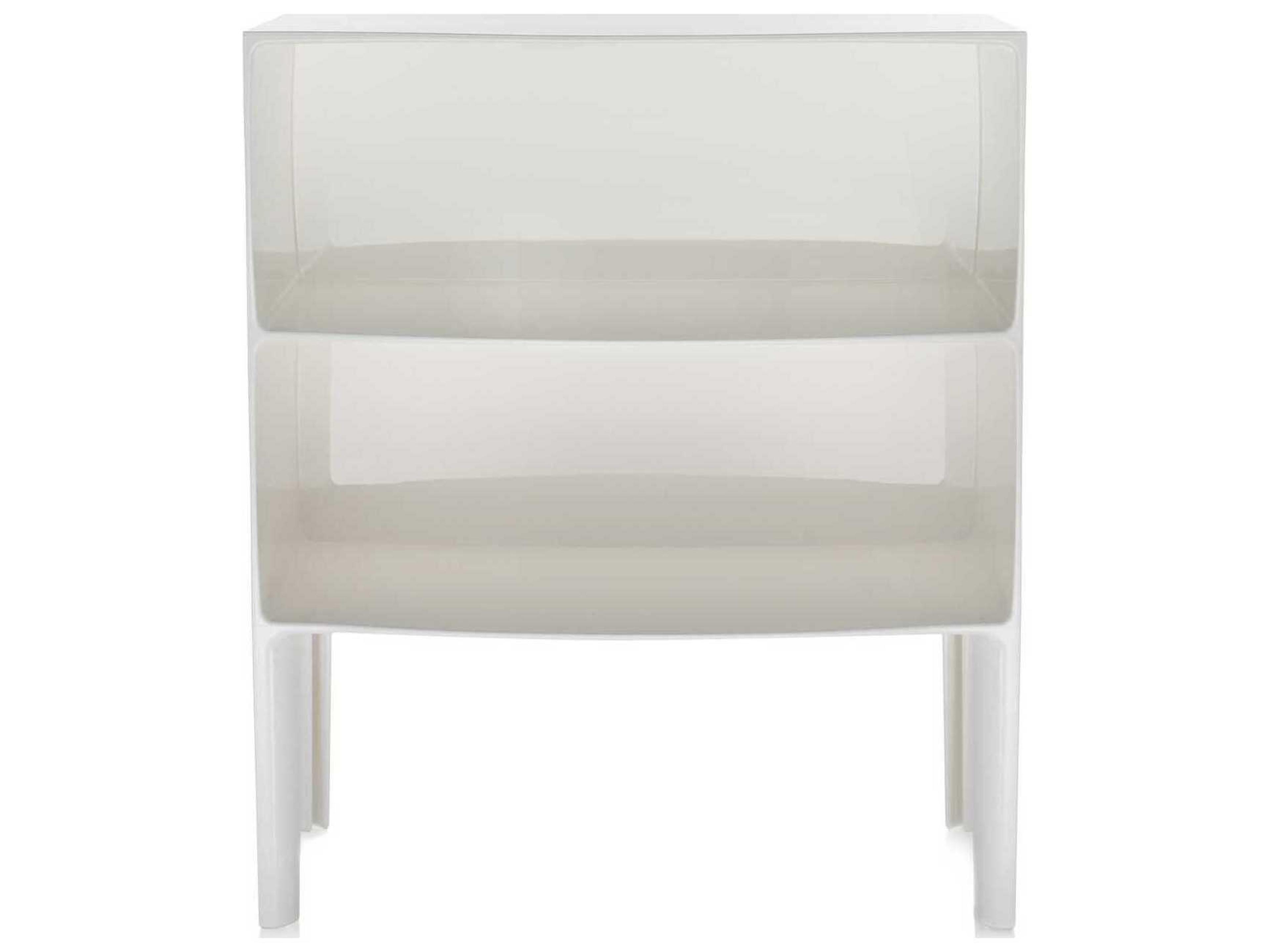 Kartell Ghost Buster Rectangular Plastic White End Table