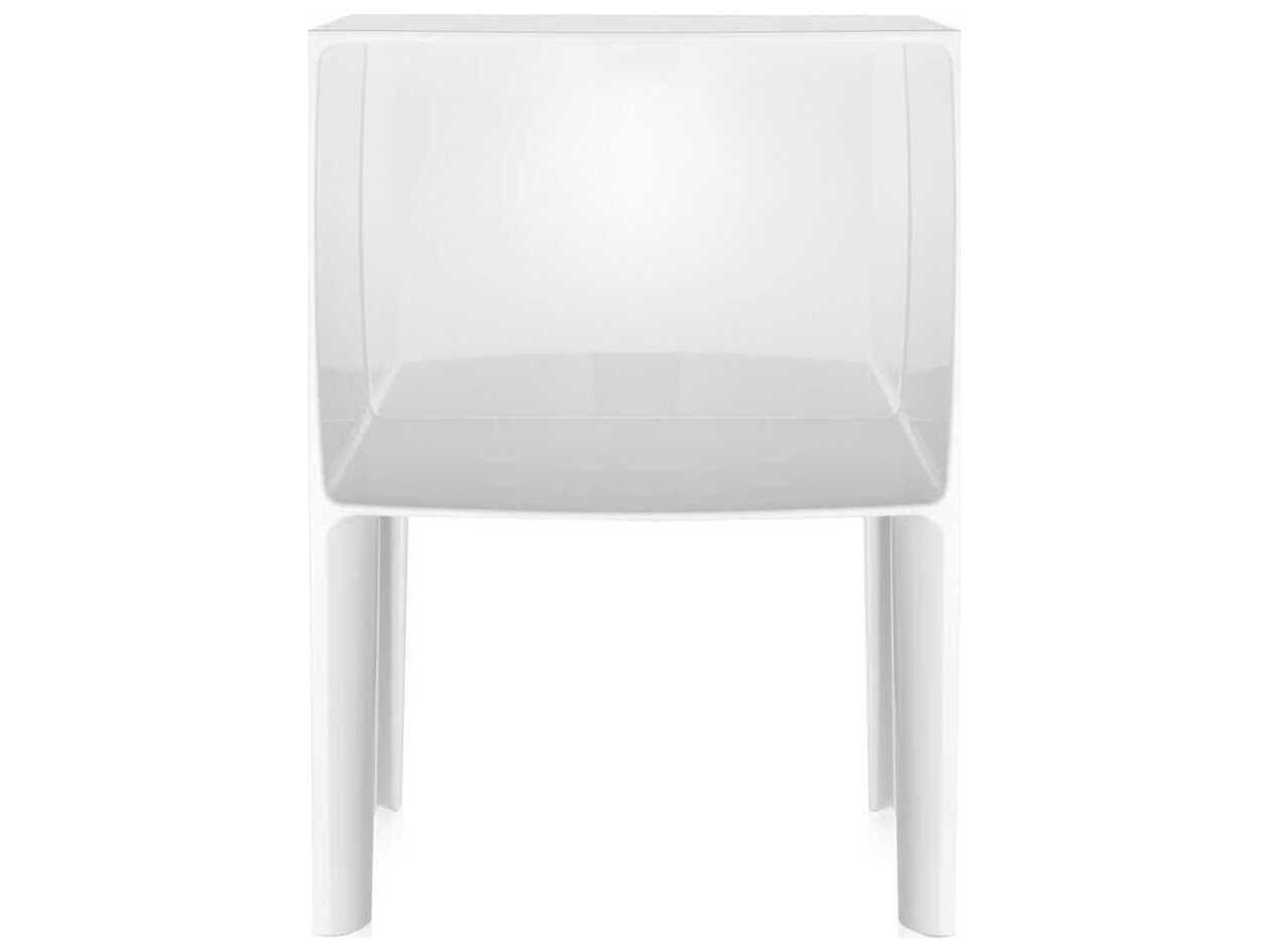 Kartell Small Ghost Buster Rectangular Plastic White End Table