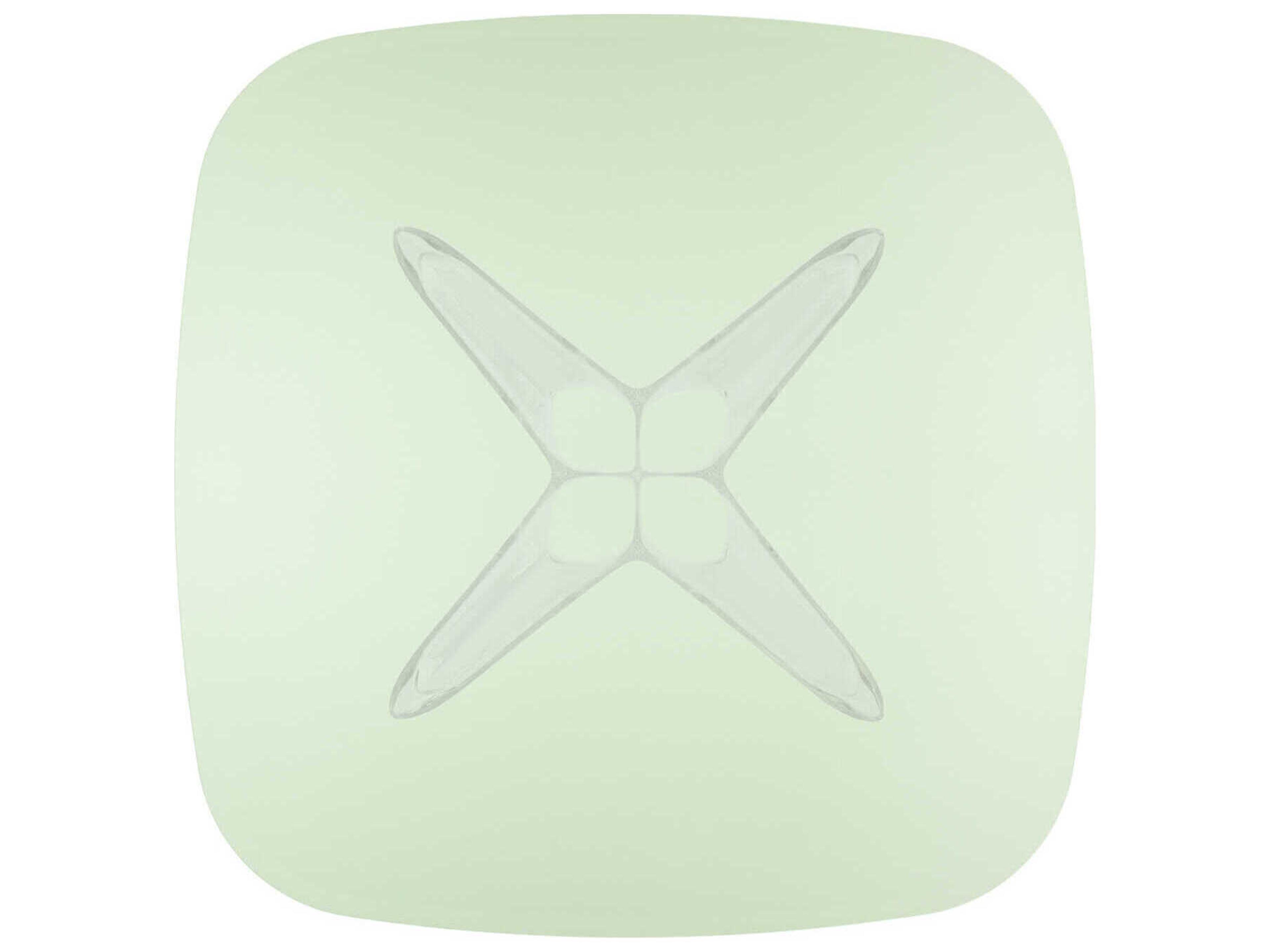 Kartell Sir Gio Square Plastic Green Transparent Dining Table