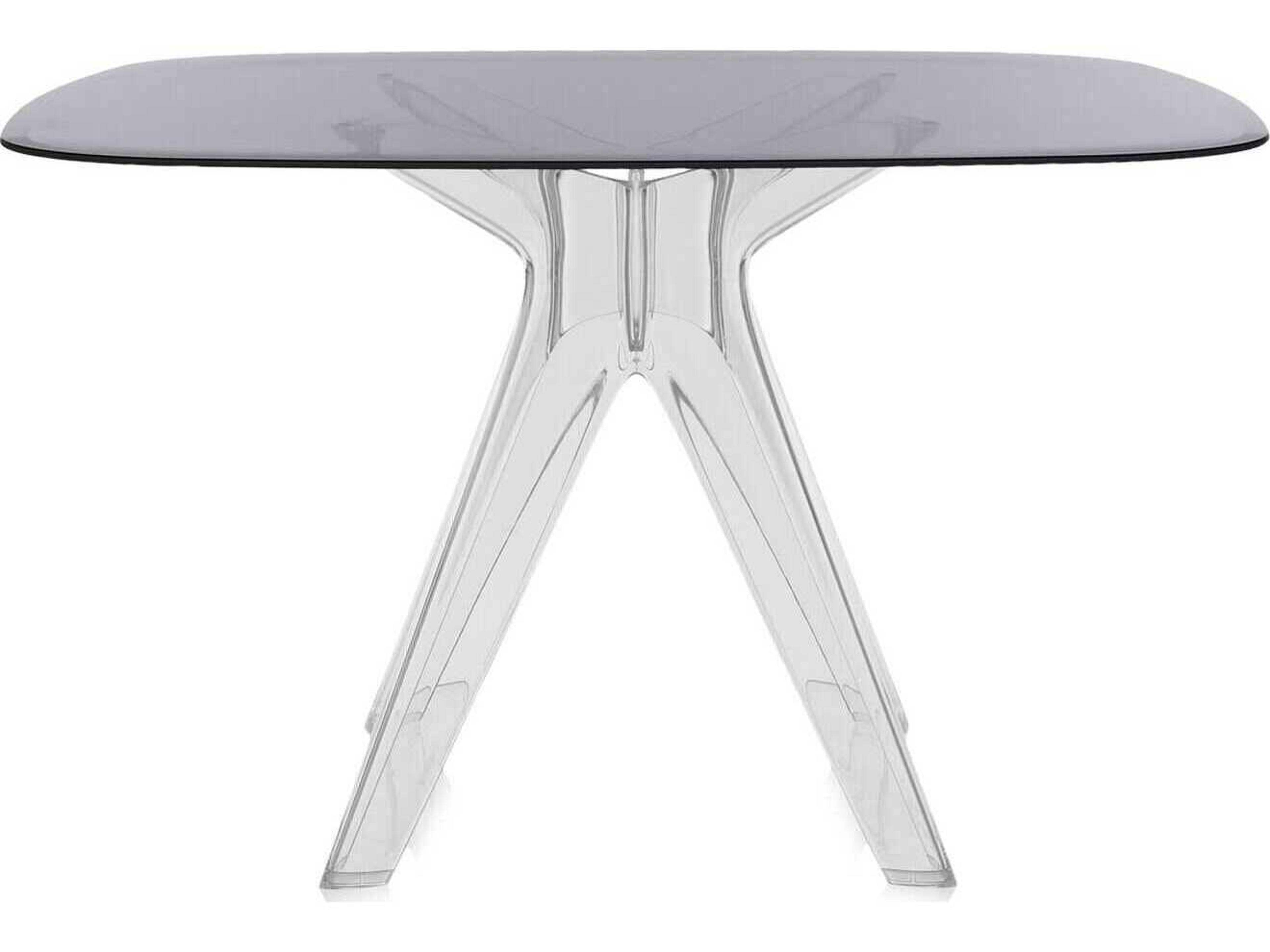 Kartell Sir Gio Square Plastic Smoke Transparent Dining Table