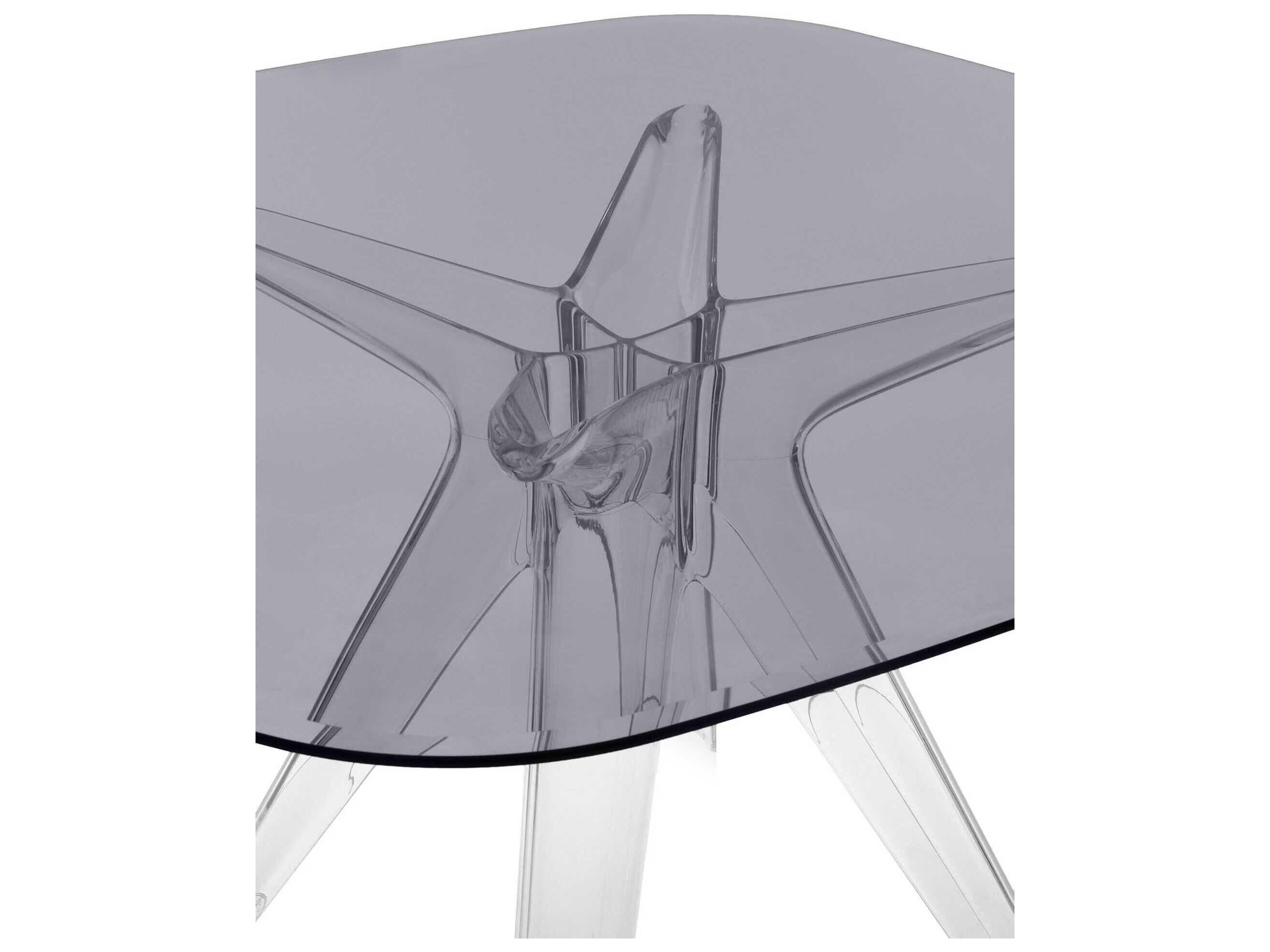 Kartell Sir Gio Square Plastic Smoke Transparent Dining Table