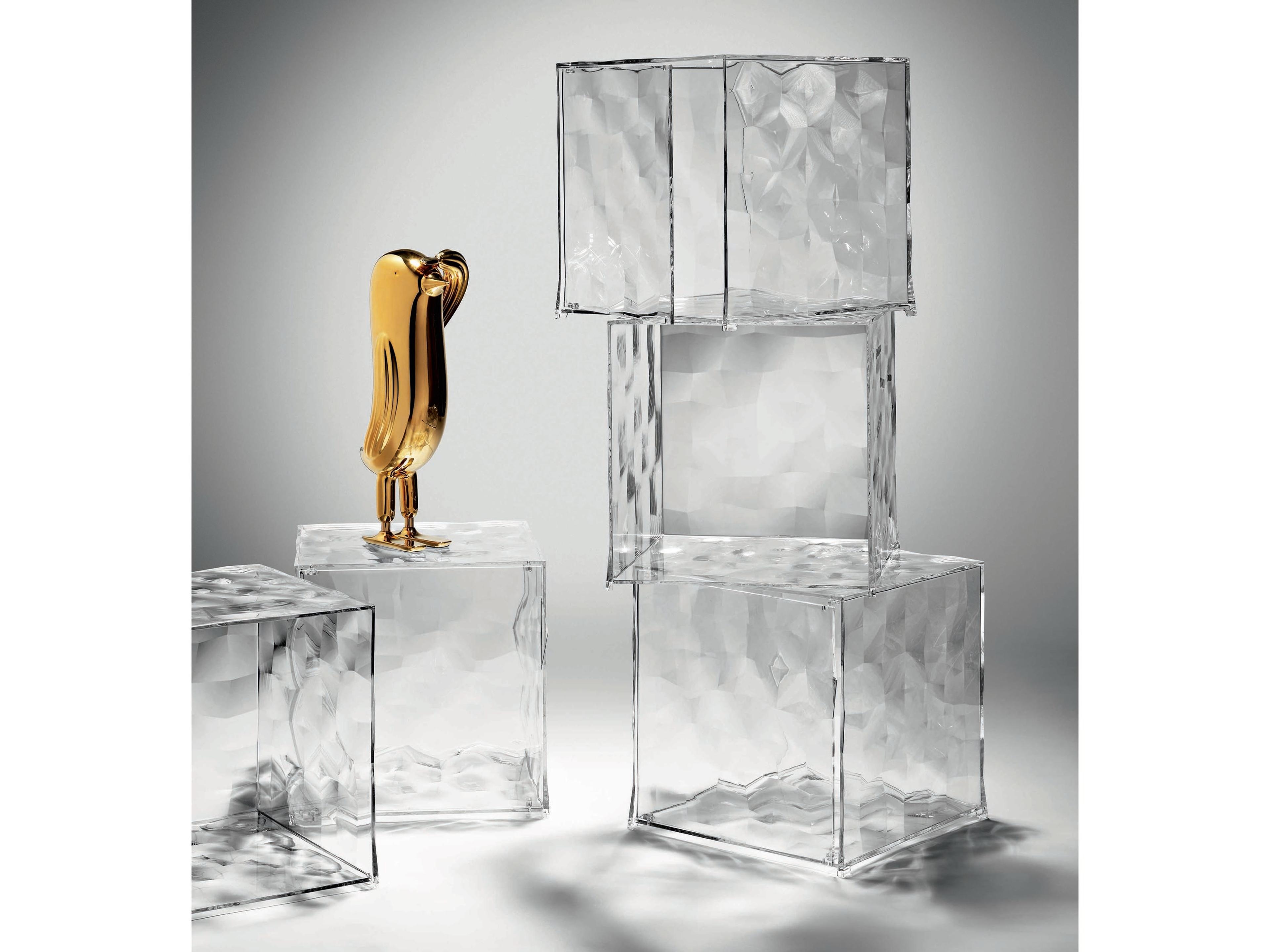 Kartell Optic Crystal Container Cube with Door