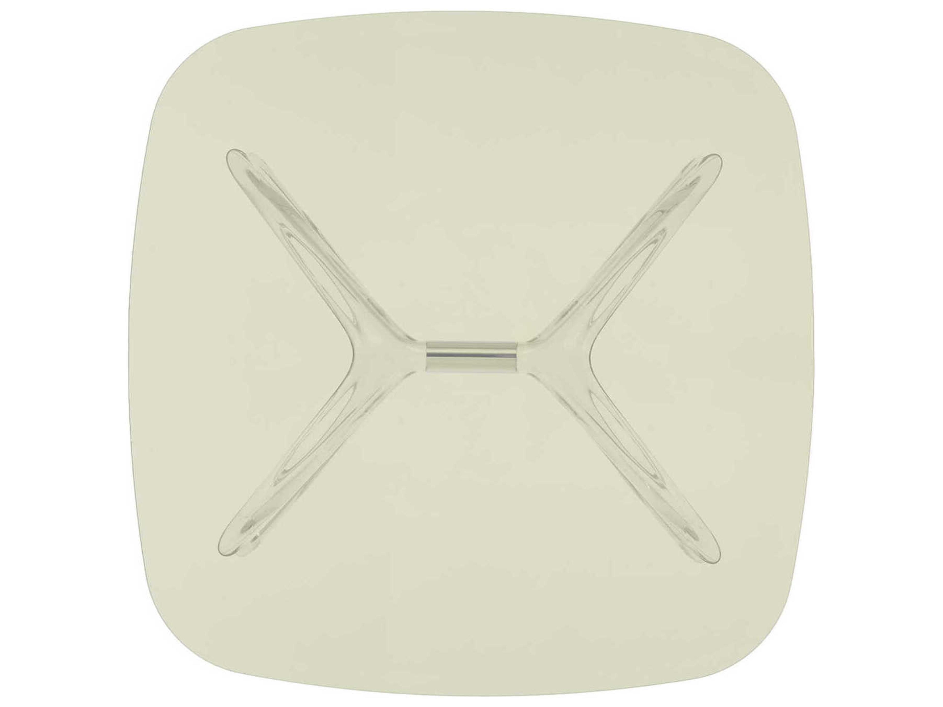 Kartell Blast Square Yellow Crystal Chrome Coffee Table