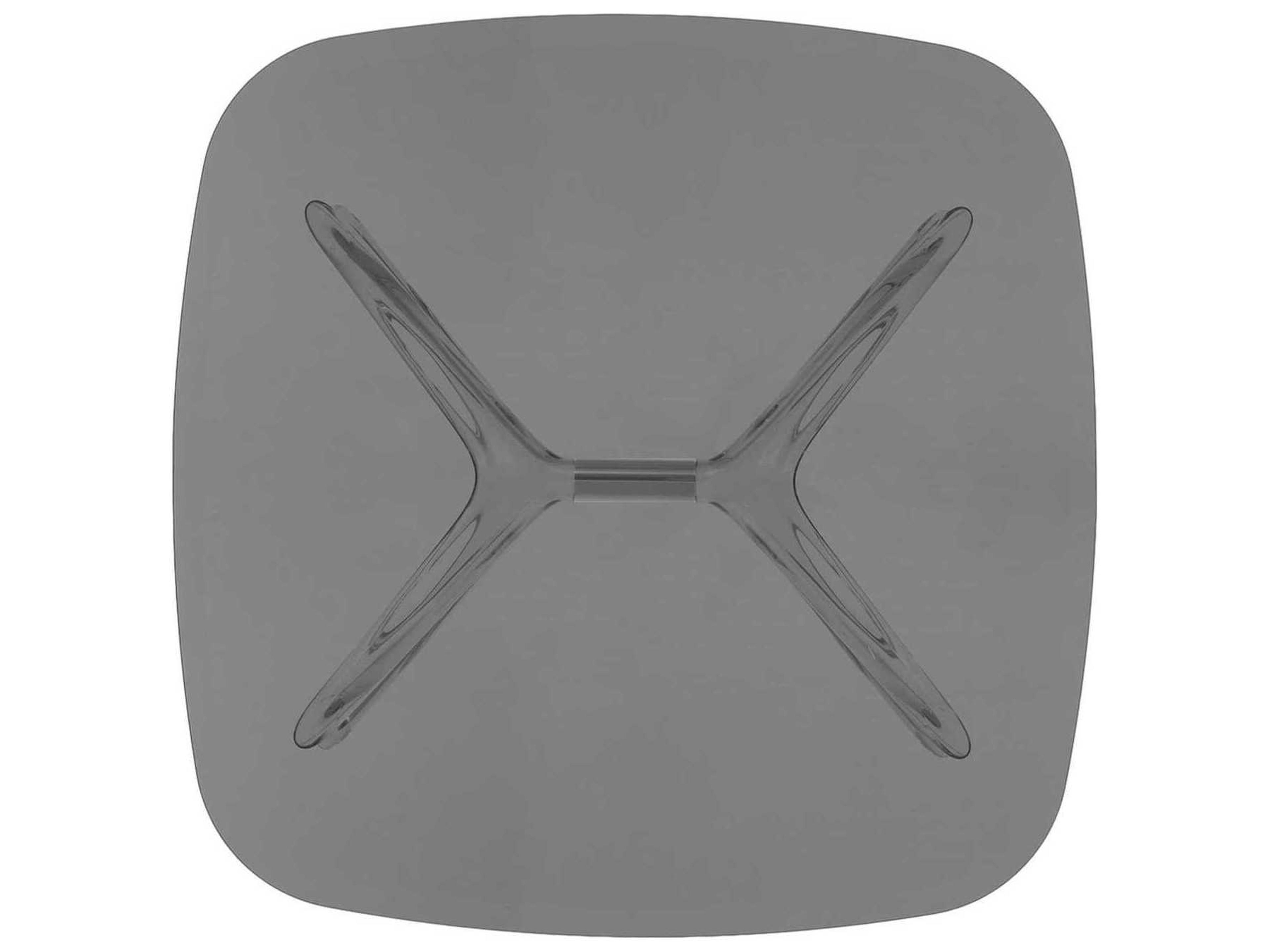 Kartell Blast Square Smoke Crystal Chrome Coffee Table