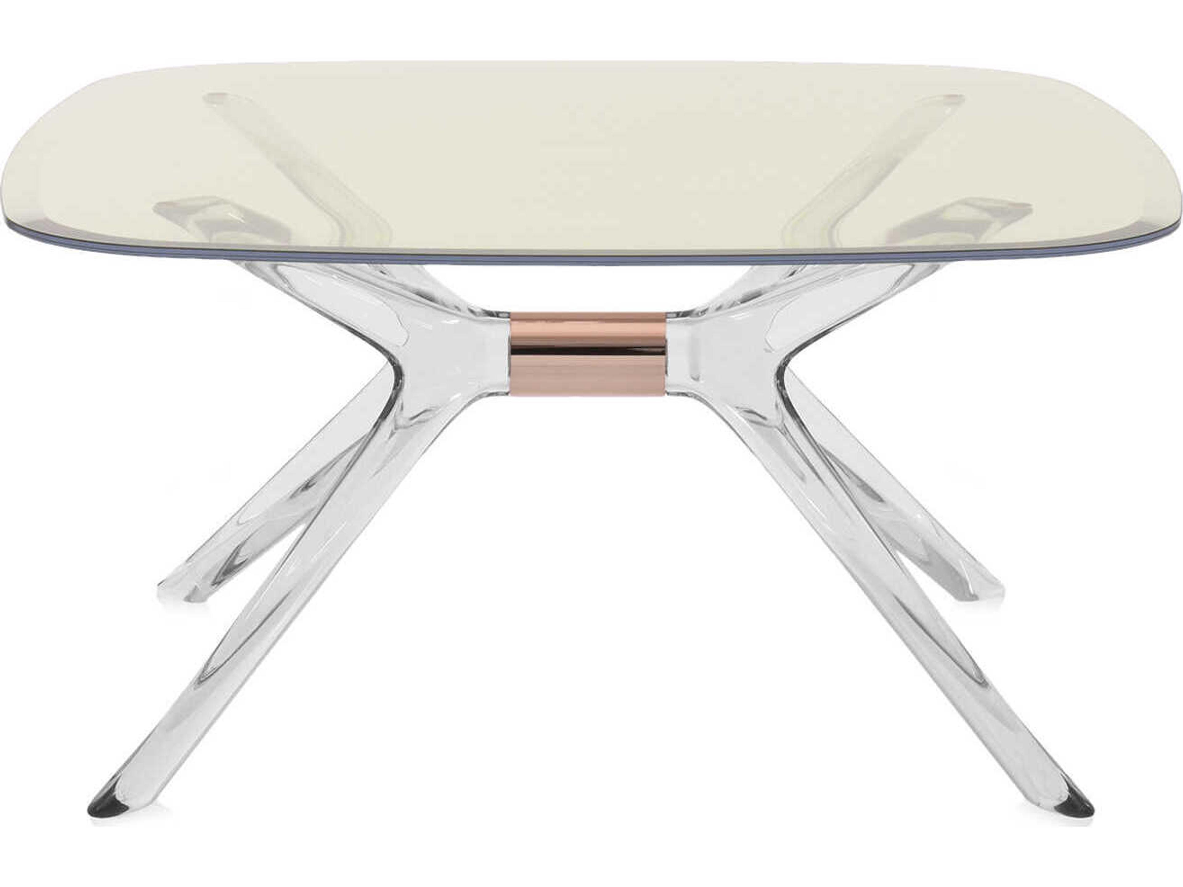 Kartell Blast Square Yellow Crystal Bronze Coffee Table