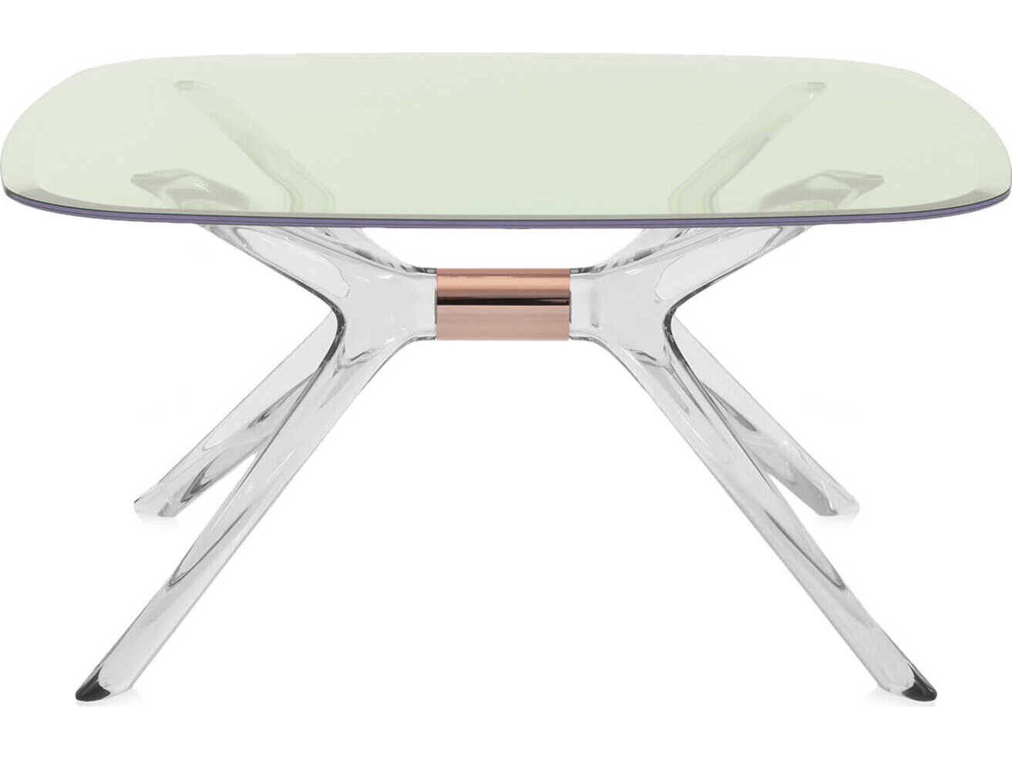 Kartell Blast Square Green Crystal Bronze Coffee Table