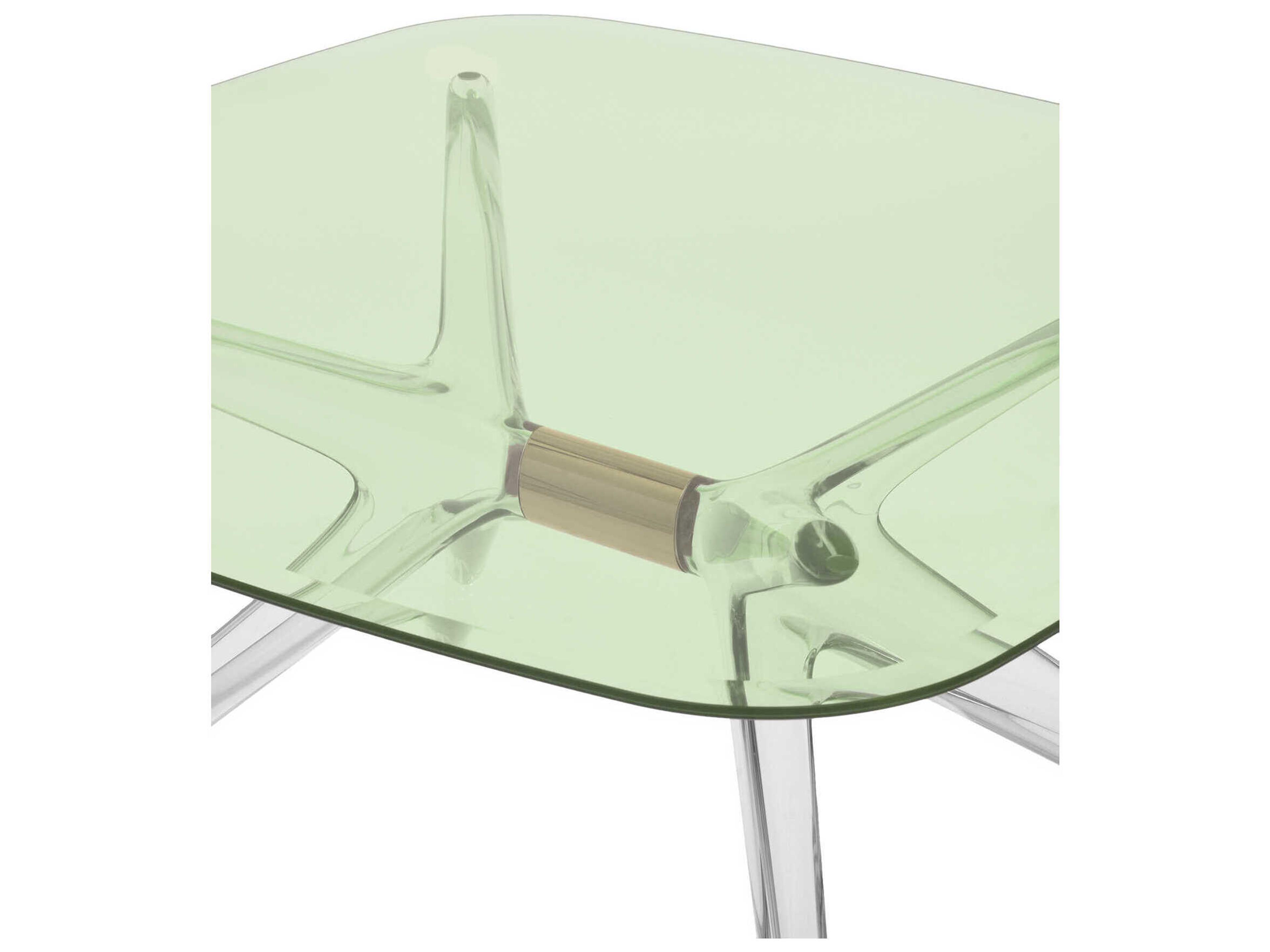 Kartell Blast Square Green Crystal Bronze Coffee Table