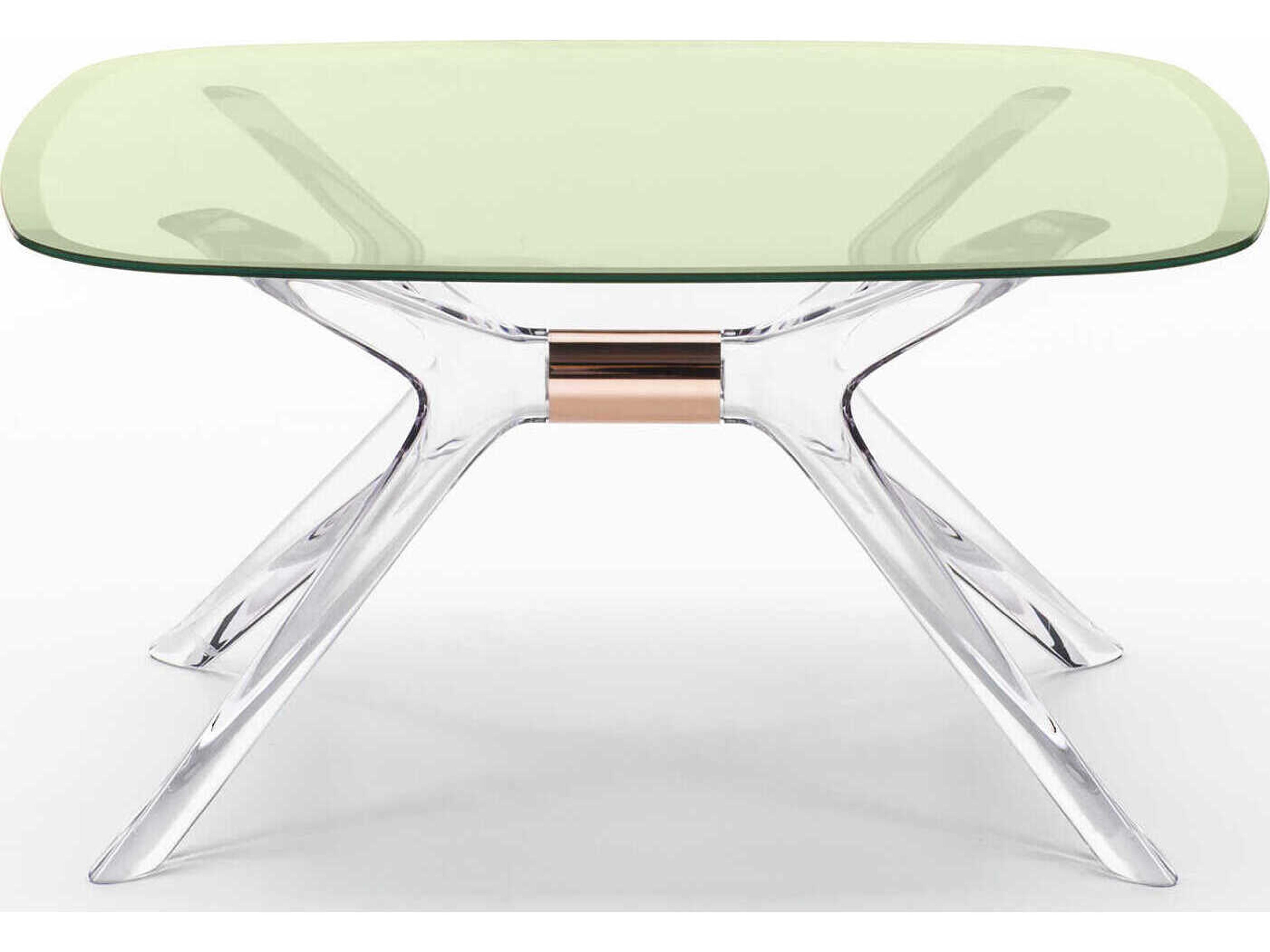 Kartell Blast Square Green Crystal Bronze Coffee Table