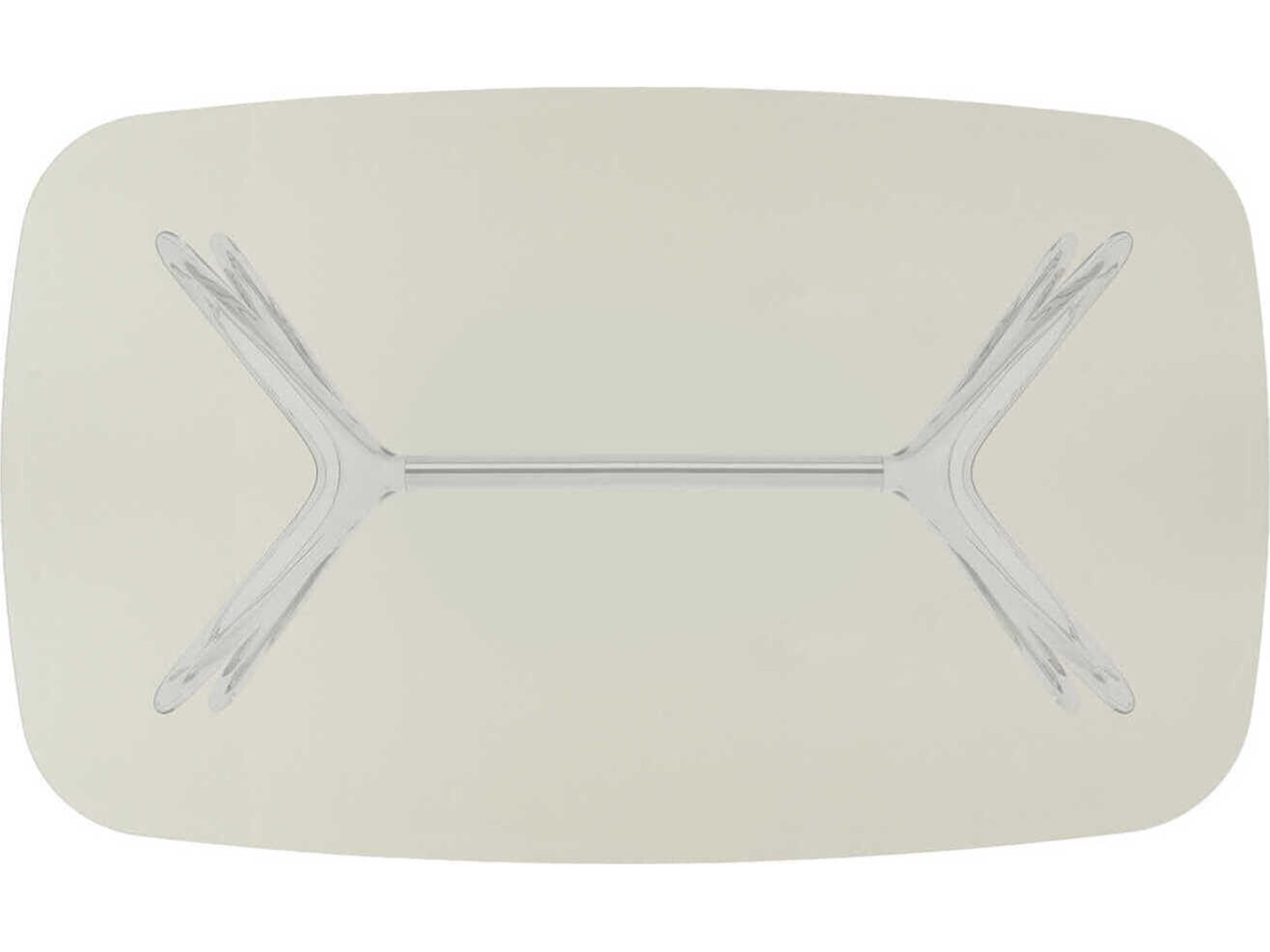 Kartell Blast Rectangular Yellow Crystal Chrome Coffee Table