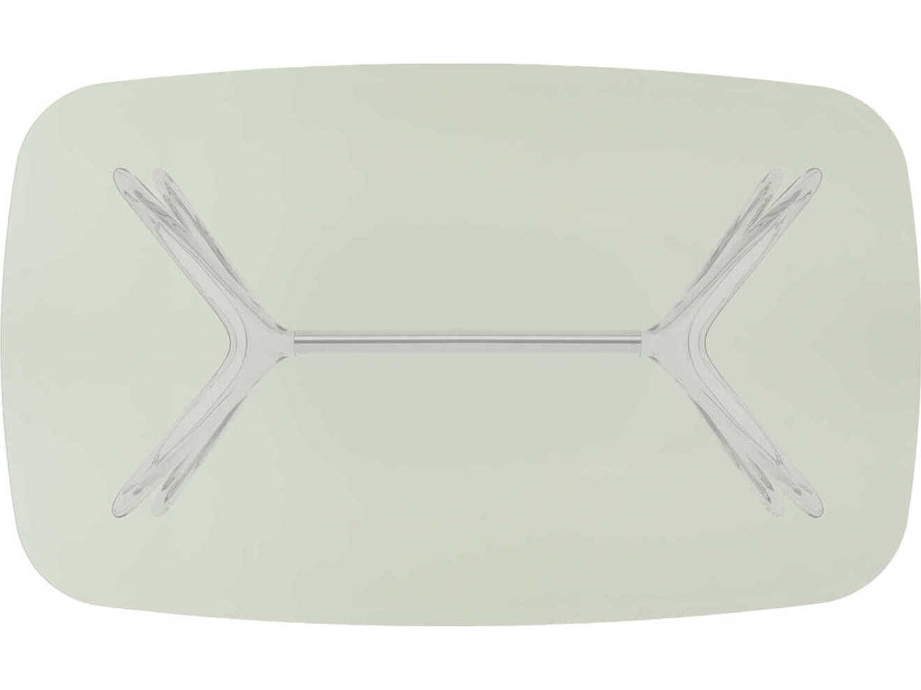 Kartell Blast Rectangular Green Crystal Chrome Coffee Table