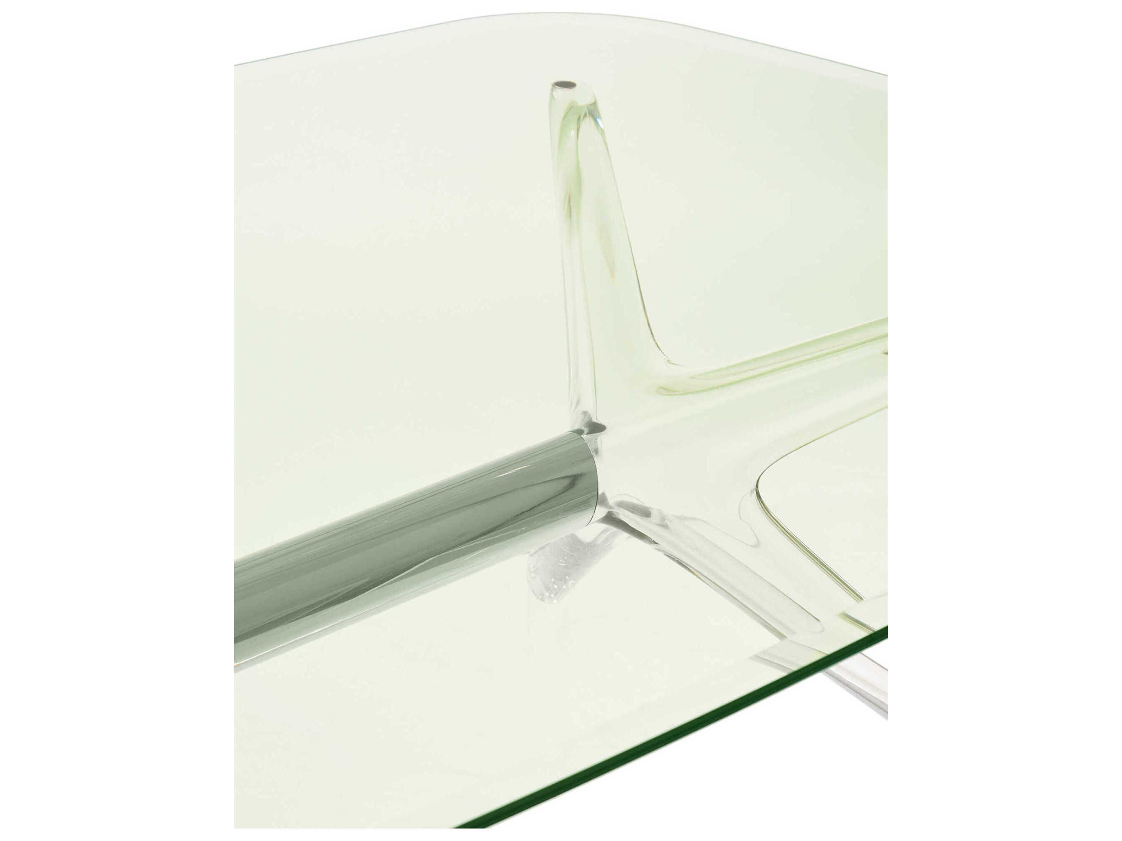 Kartell Blast Rectangular Green Crystal Chrome Coffee Table