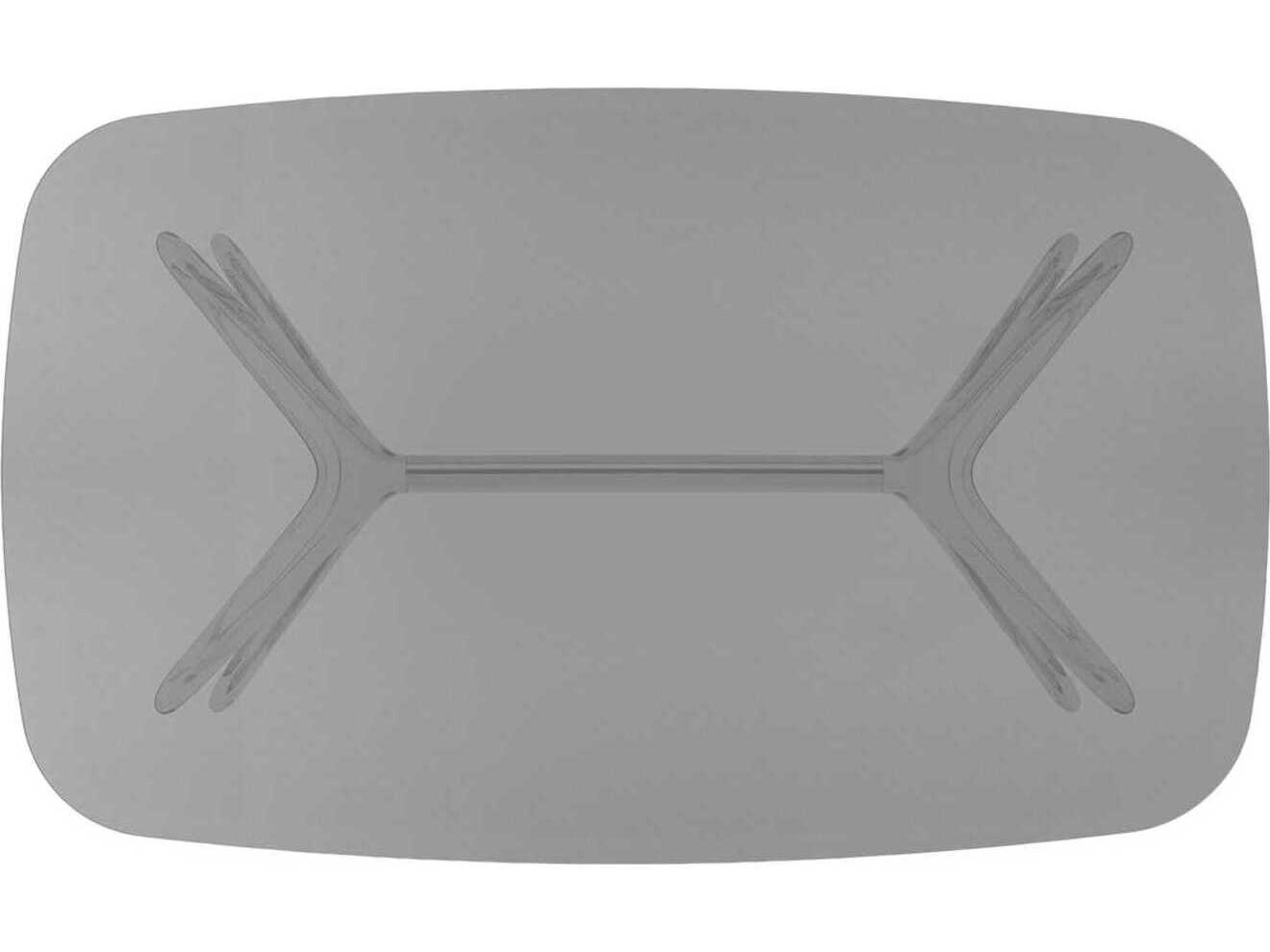 Kartell Blast Rectangular Smoke Crystal Chrome Coffee Table