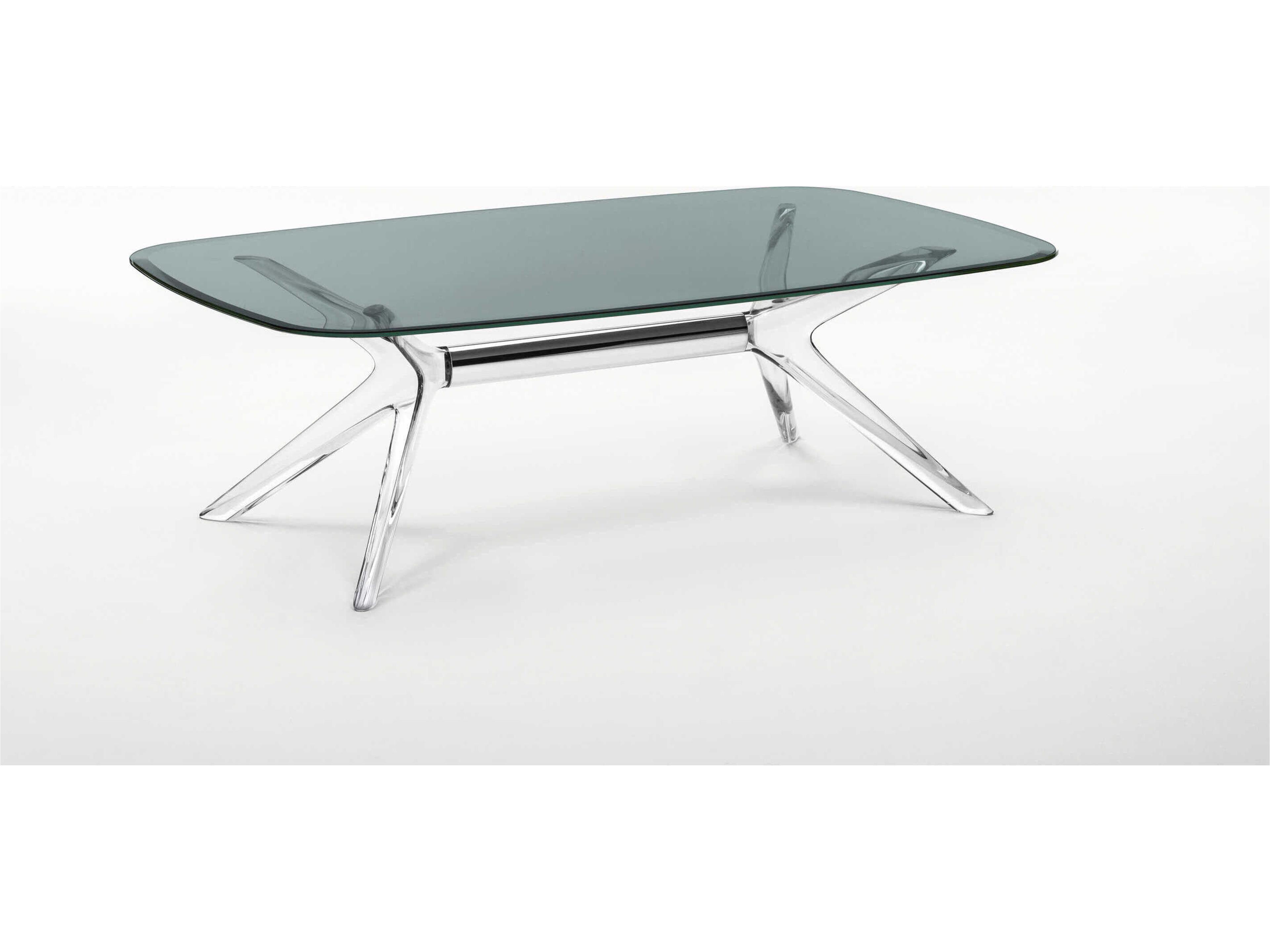 Kartell Blast Rectangular Smoke Crystal Chrome Coffee Table