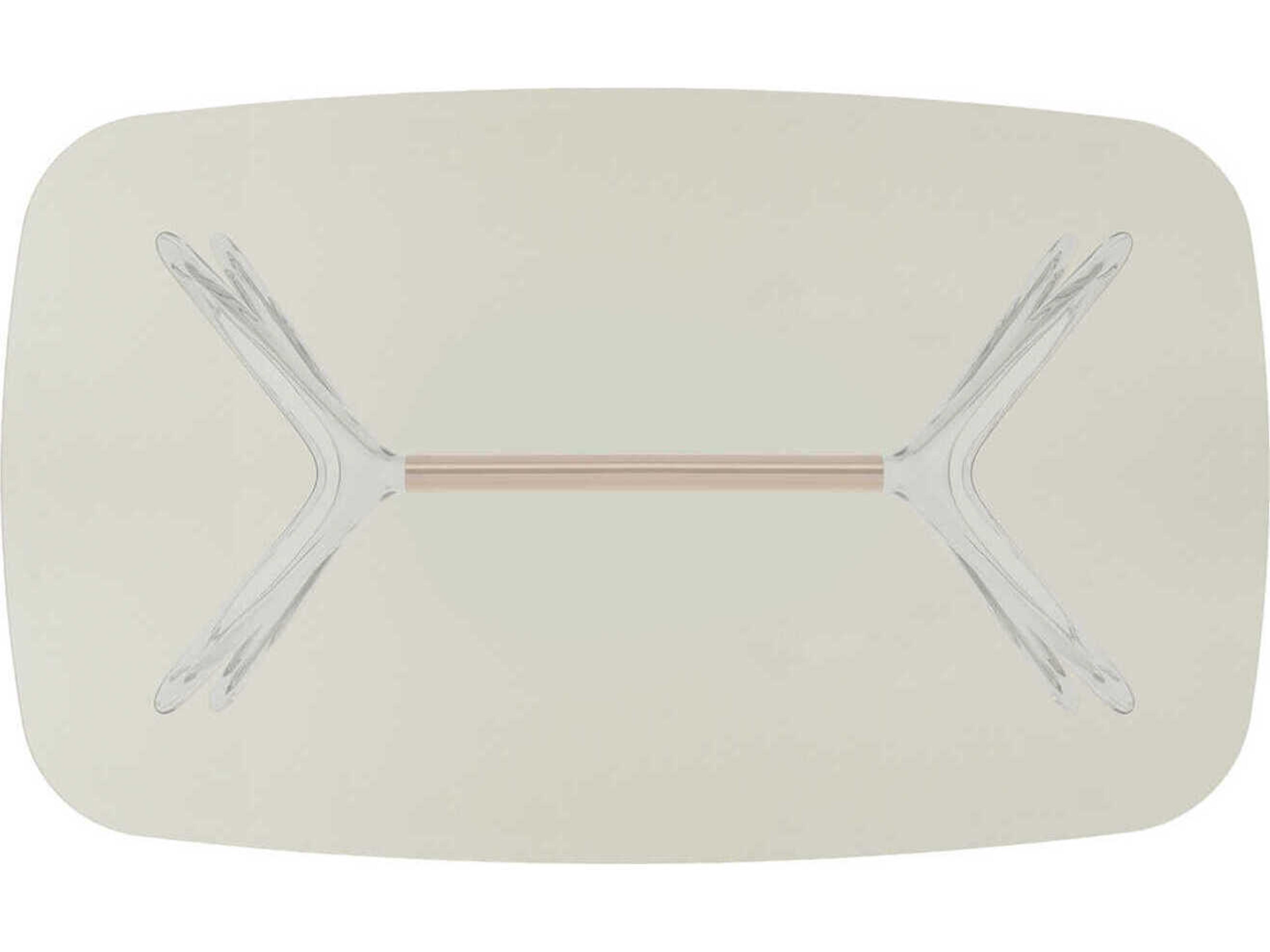 Kartell Blast Rectangular Yellow Bronze Chrome Coffee Table