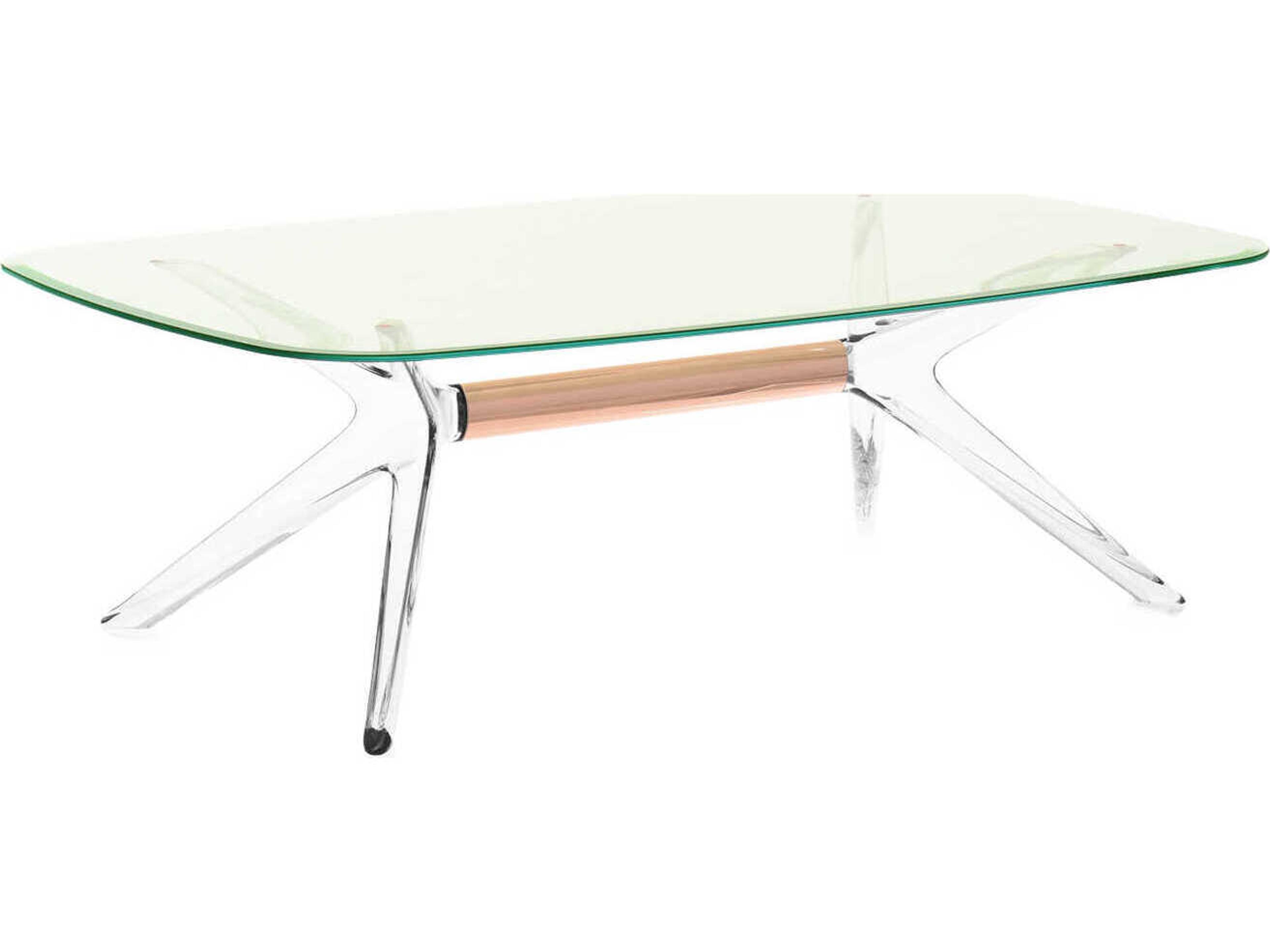 Blast Rectangular Green Bronze Chrome Coffee Table