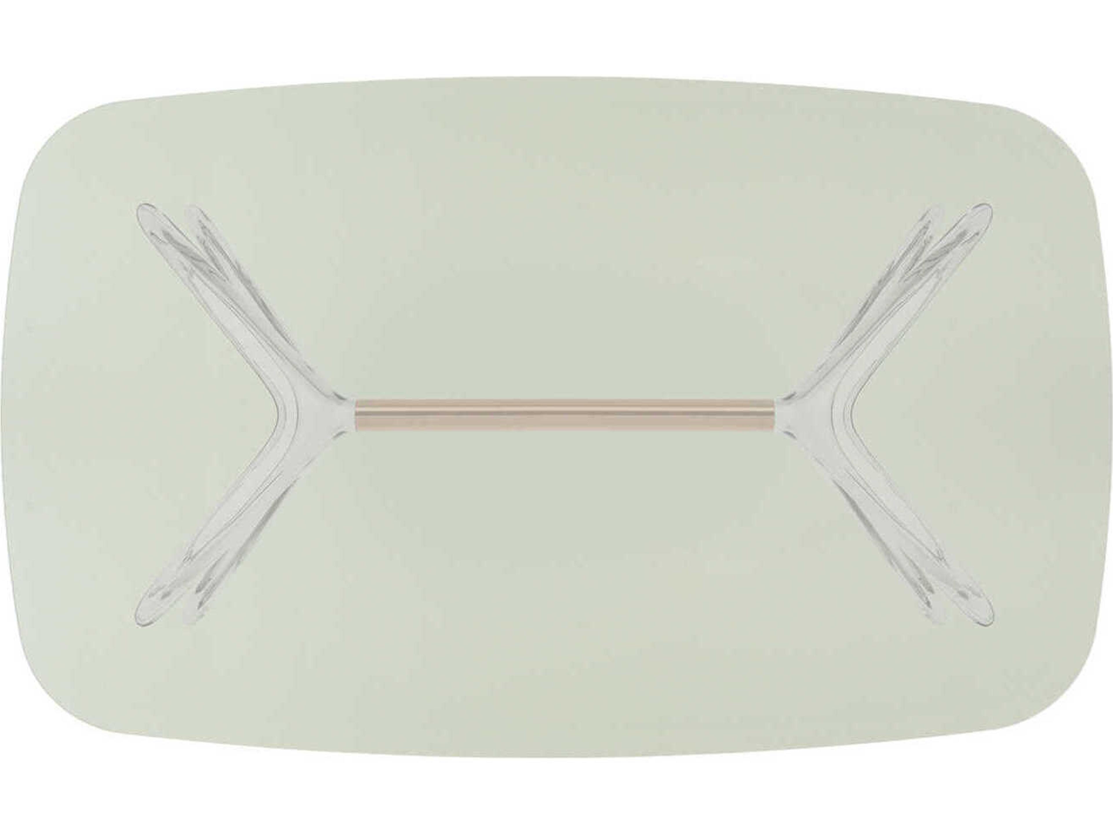 Kartell Blast Rectangular Green Bronze Chrome Coffee Table