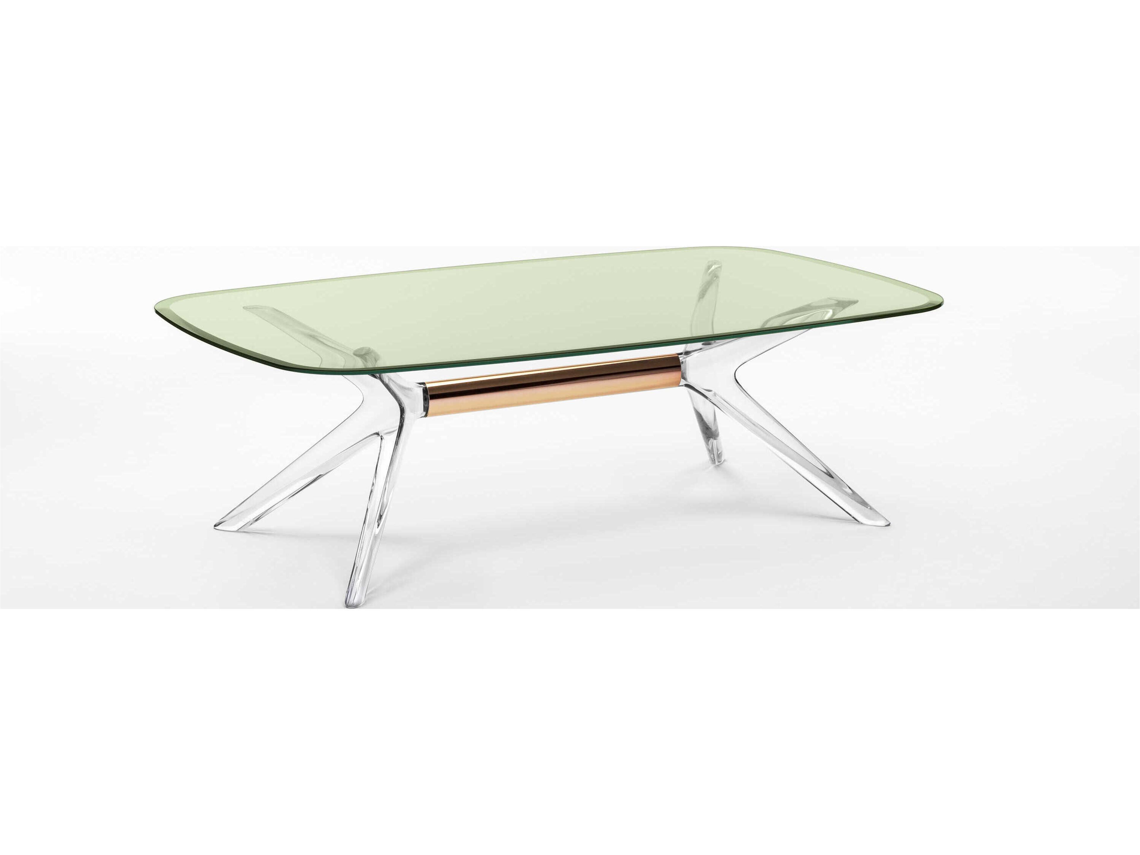 Kartell Blast Rectangular Green Bronze Chrome Coffee Table