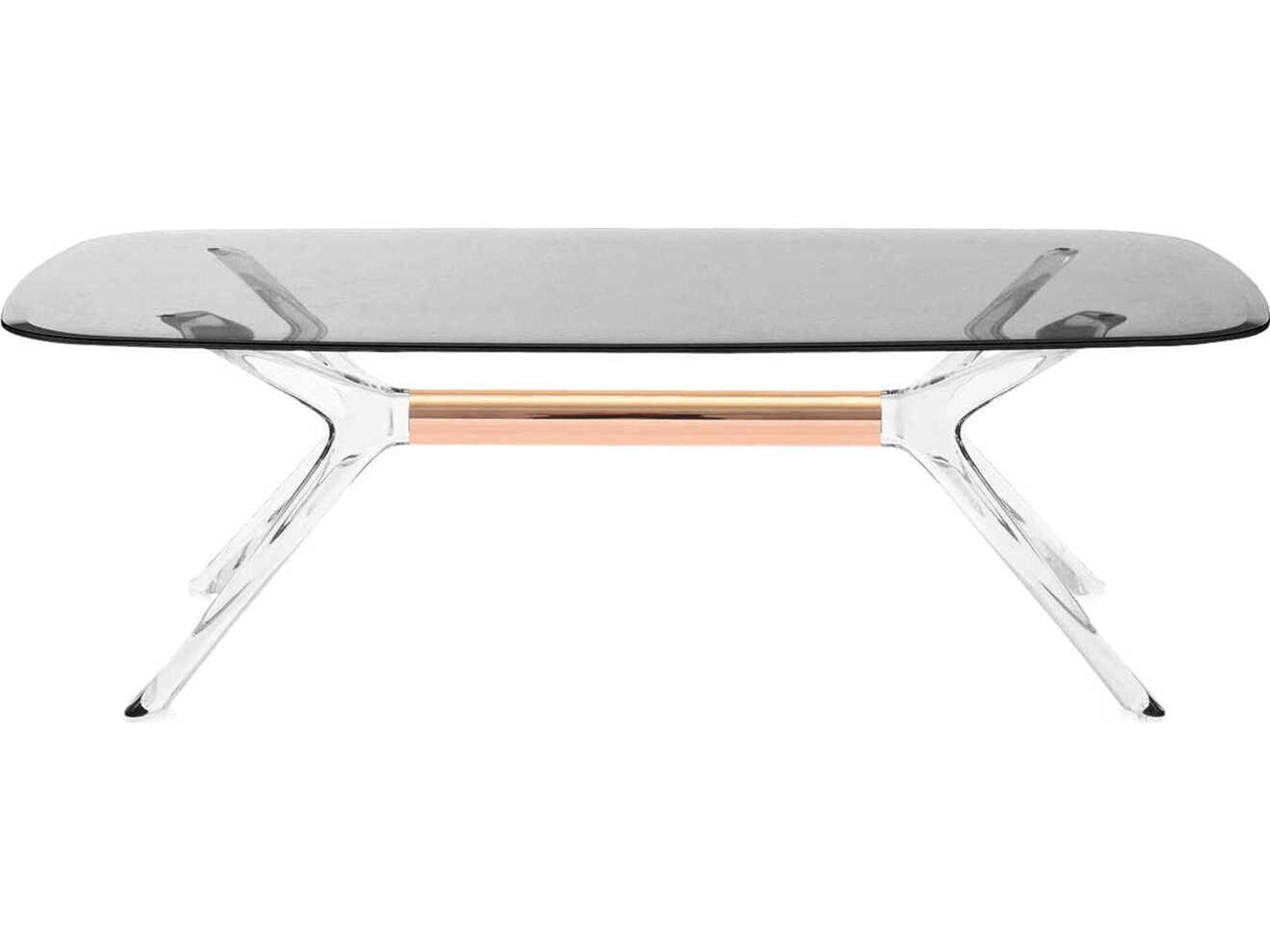 Kartell Blast Rectangular Smoke Bronze Chrome Coffee Table