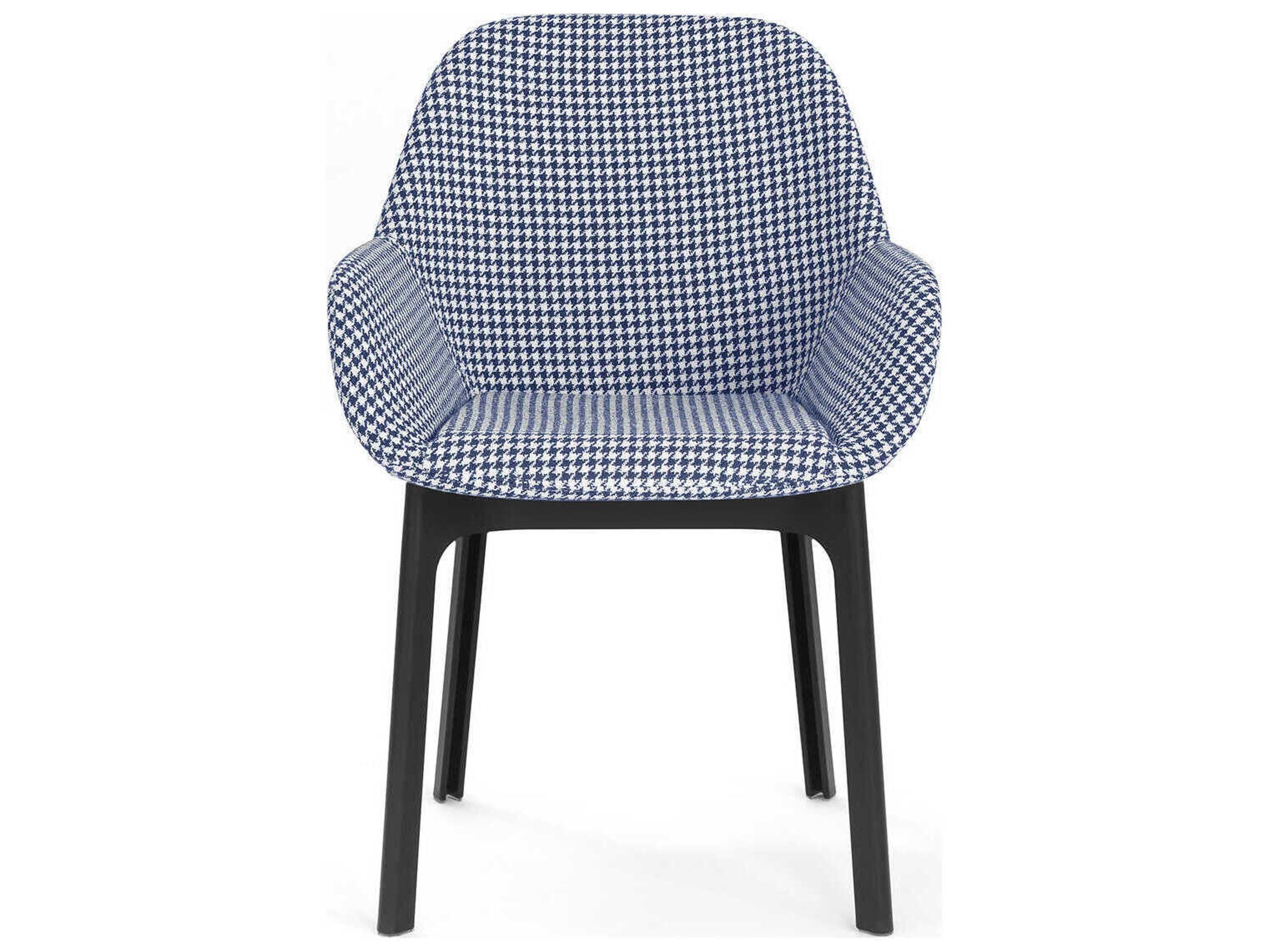 Kartell Clap Black Upholstered Arm Dining Chair