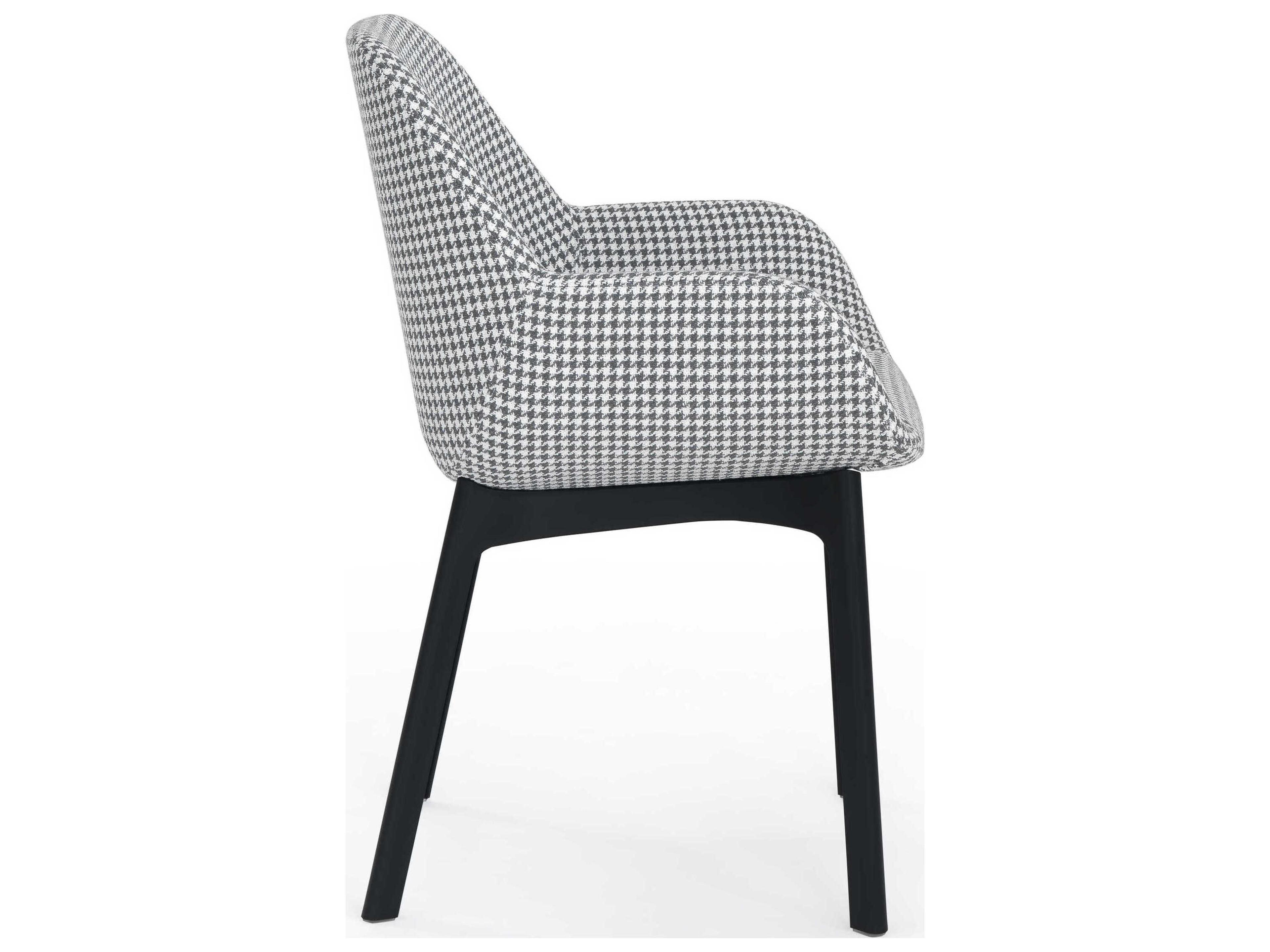 Kartell Clap Black Upholstered Arm Dining Chair