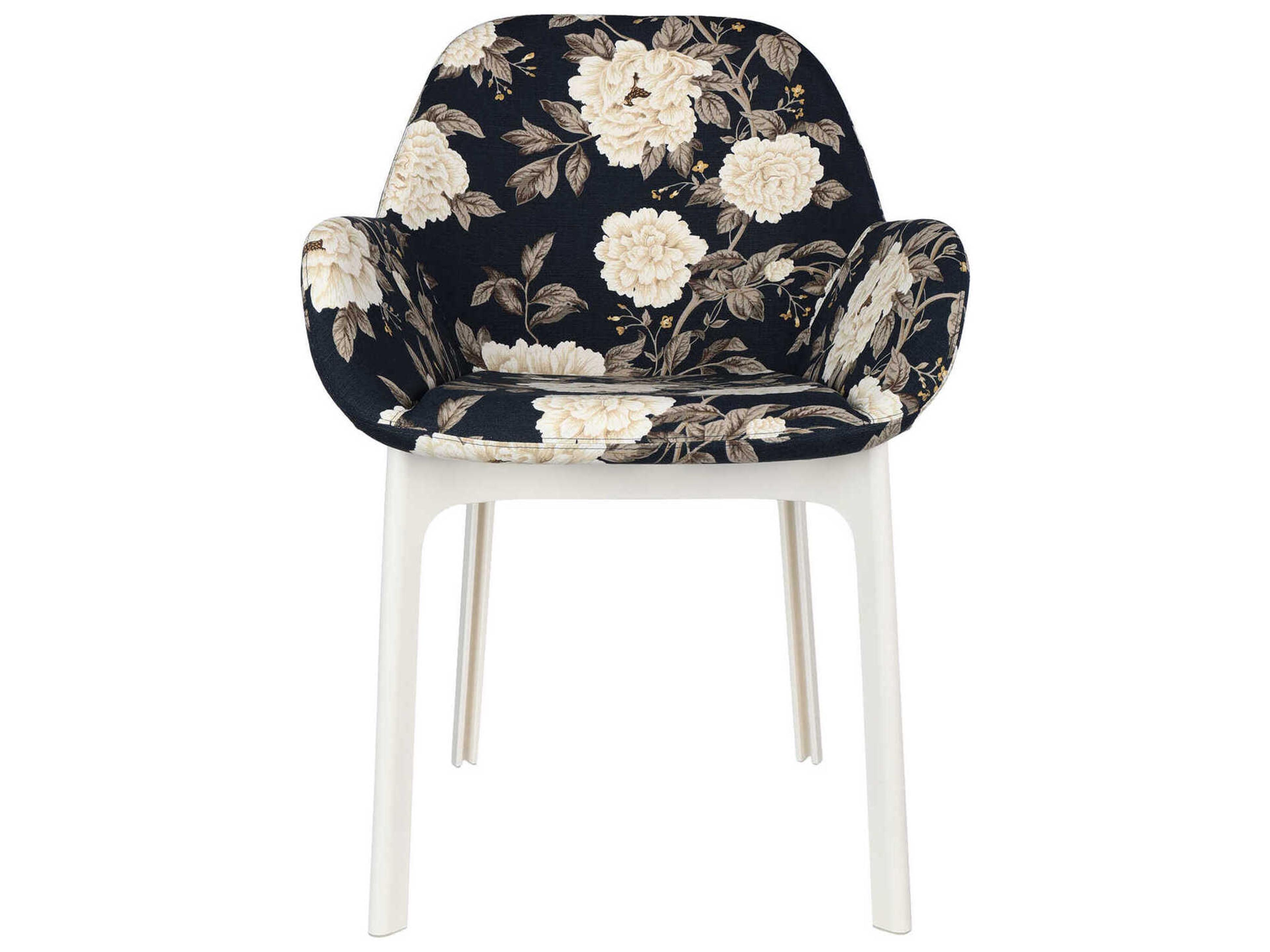 Kartell Clap Beige Upholstered Arm Dining Chair