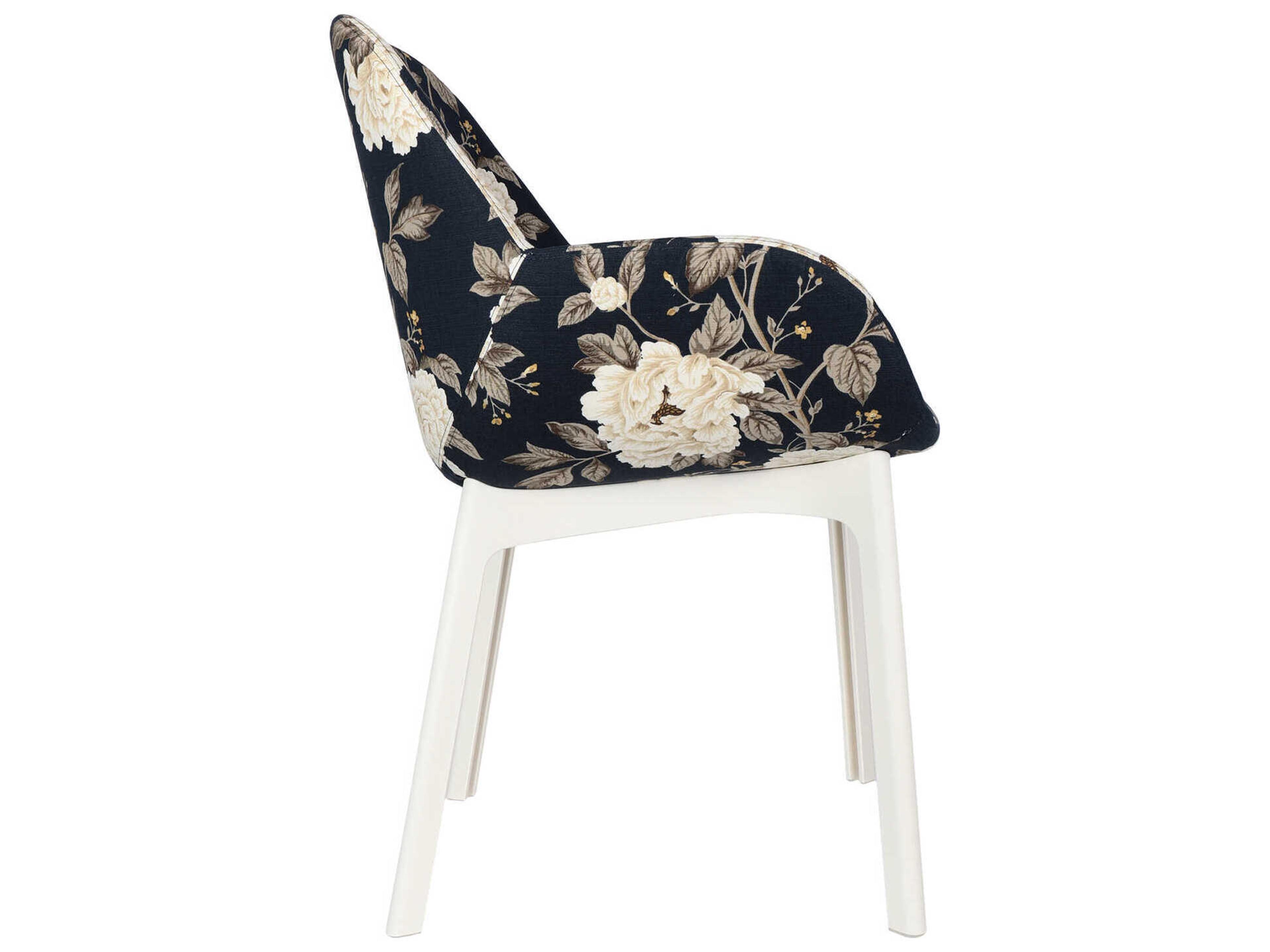 Kartell Clap Beige Upholstered Arm Dining Chair