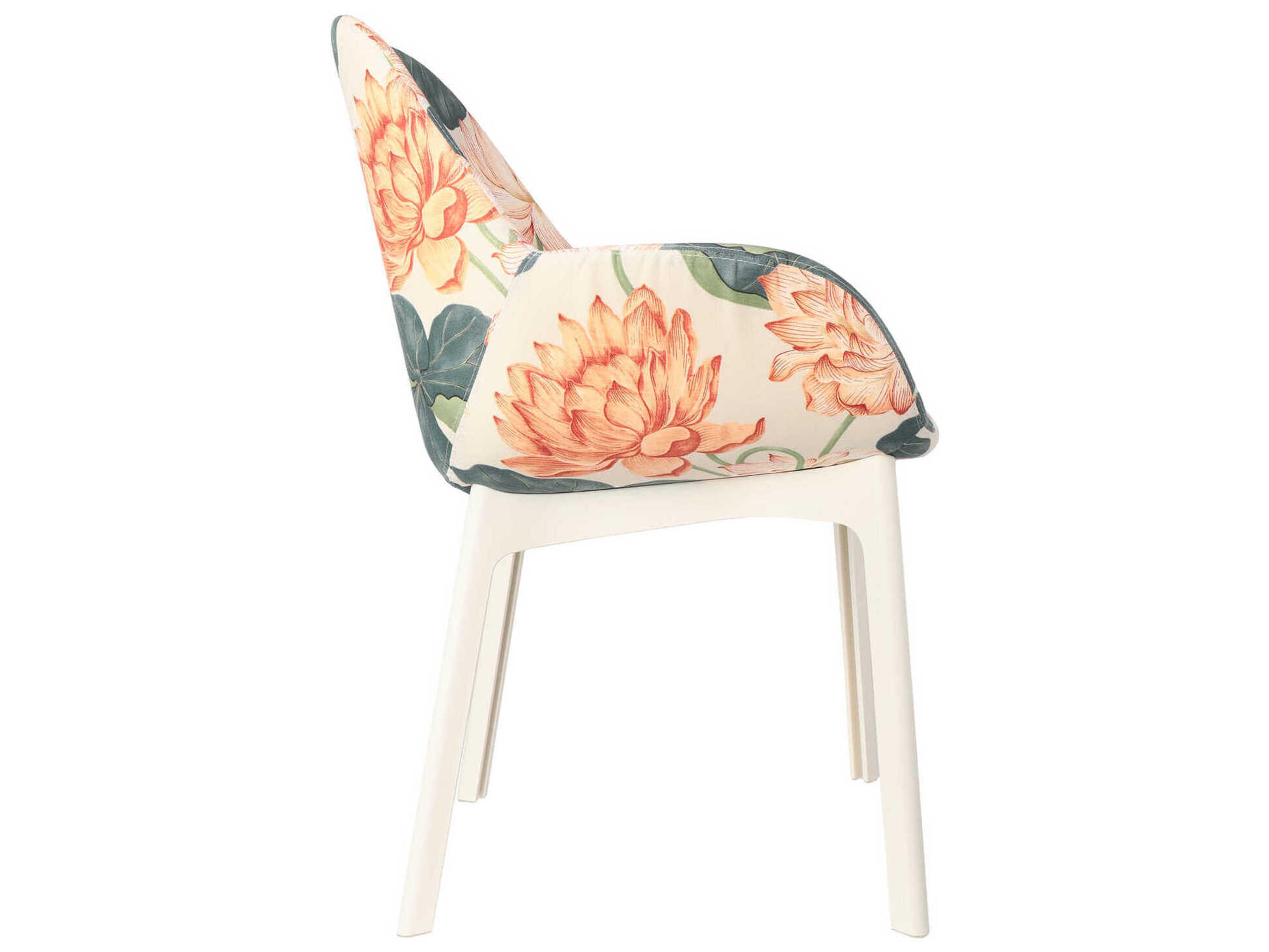 Kartell Clap Beige Upholstered Arm Dining Chair