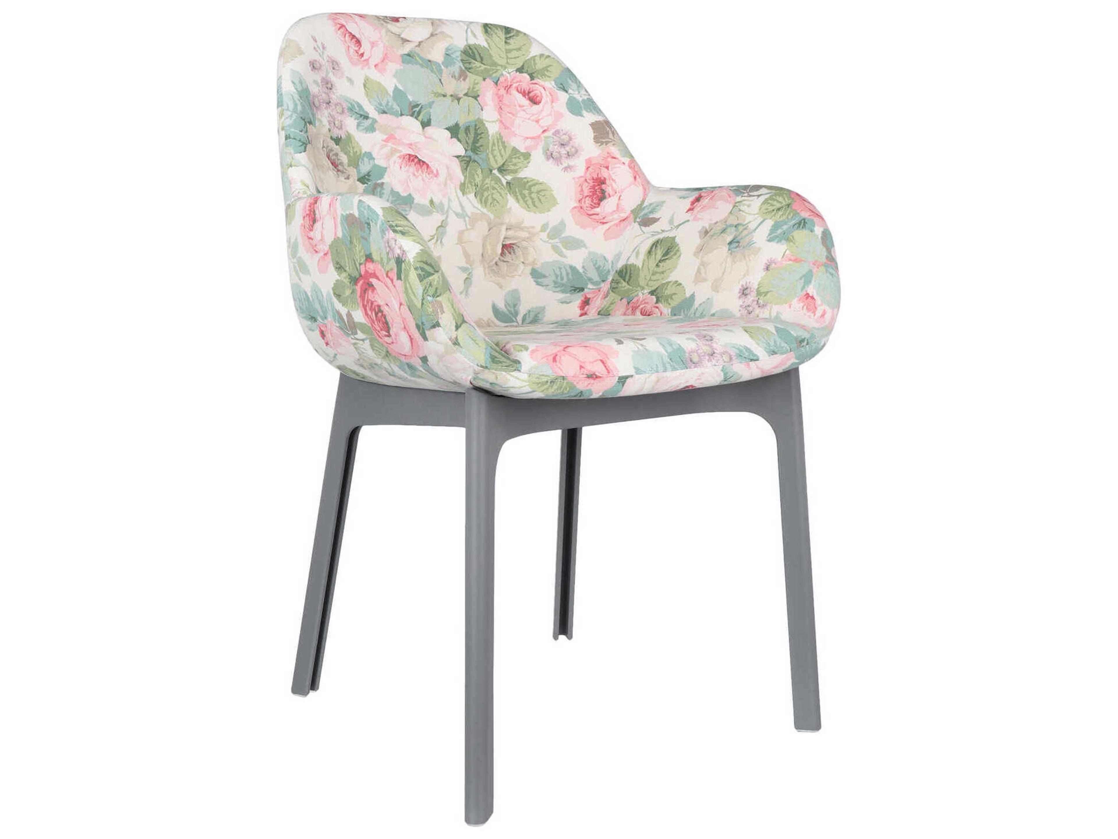 Clap Green Upholstered Arm Dining Chair