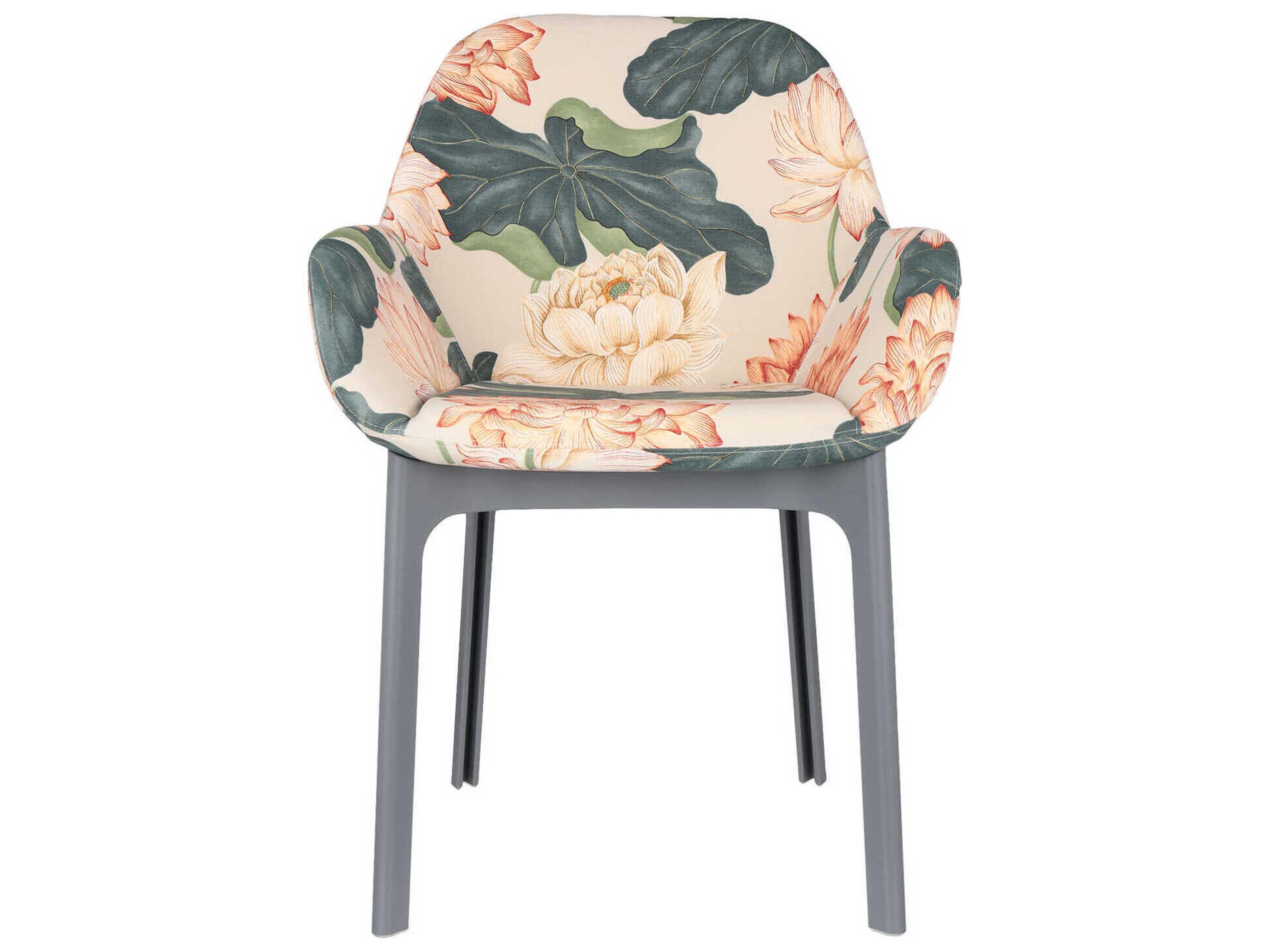 Kartell Clap Green Upholstered Arm Dining Chair