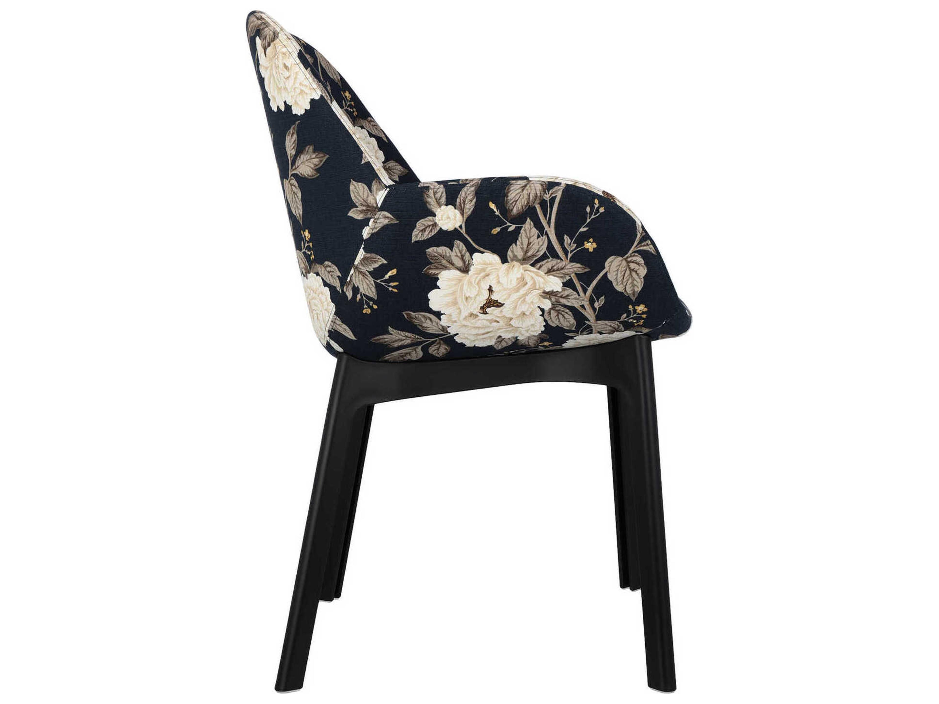 Kartell Clap Beige Upholstered Arm Dining Chair