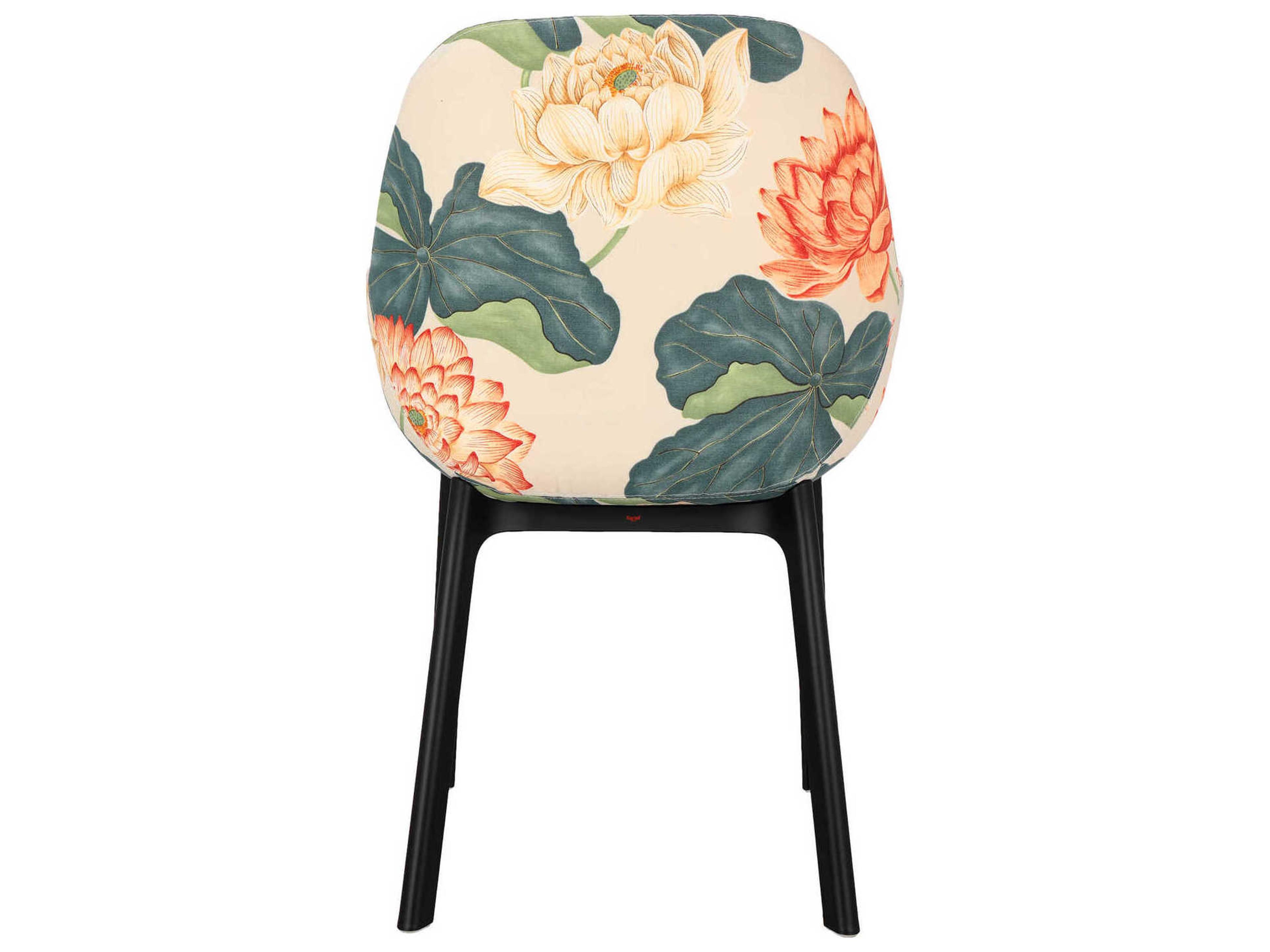 Kartell Clap Black Upholstered Arm Dining Chair