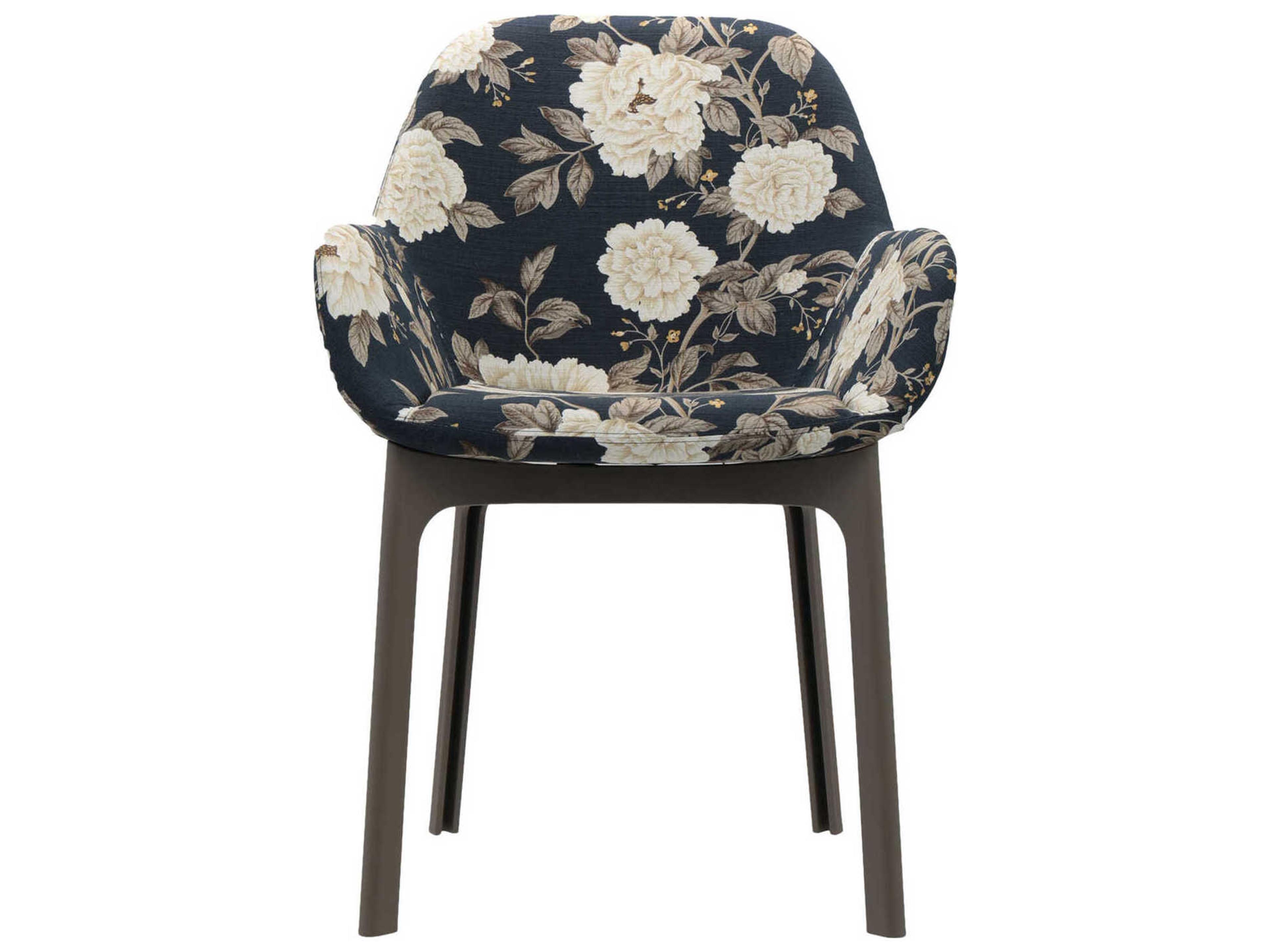 Kartell Clap Black Upholstered Arm Dining Chair