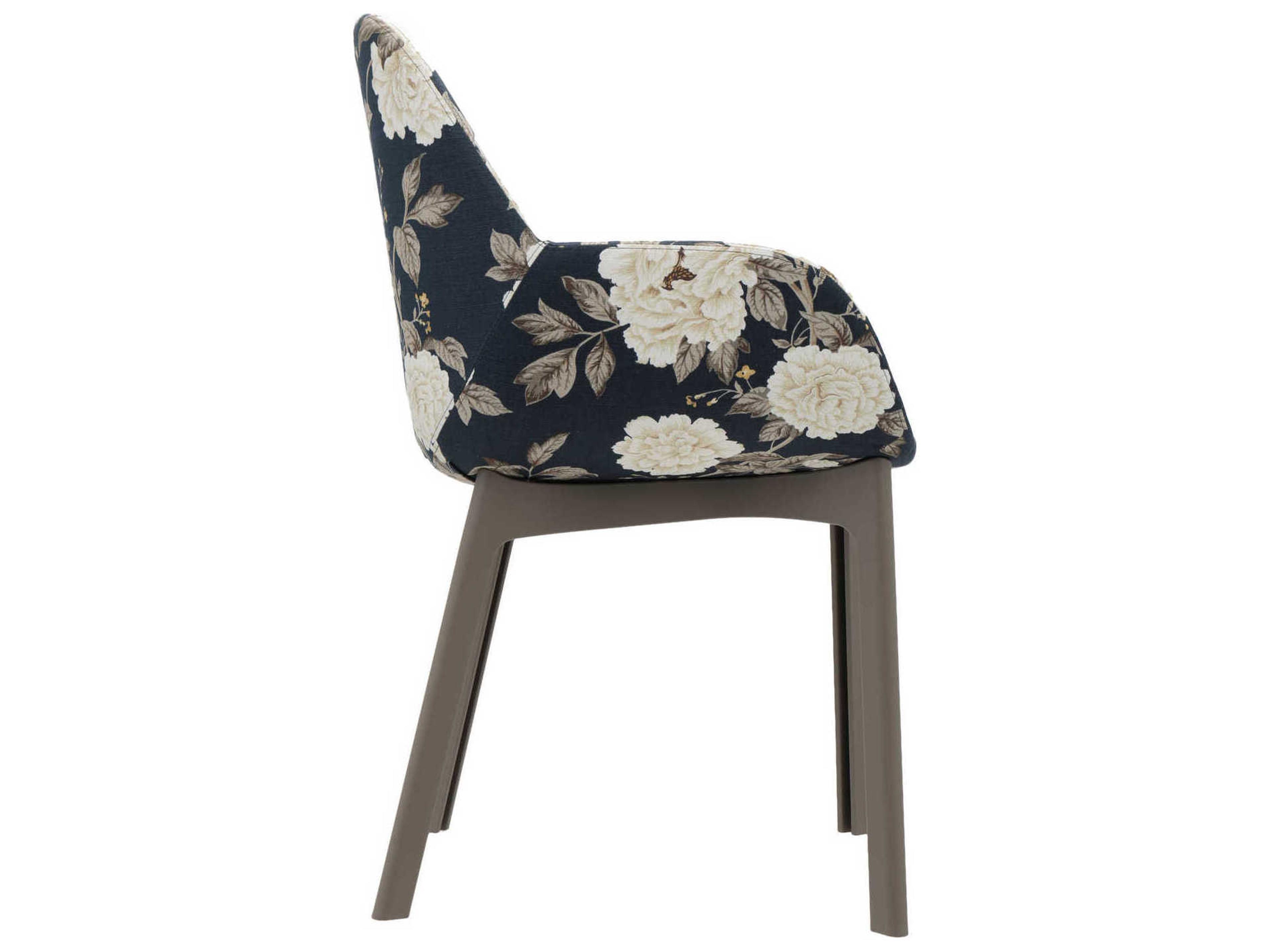 Kartell Clap Black Upholstered Arm Dining Chair