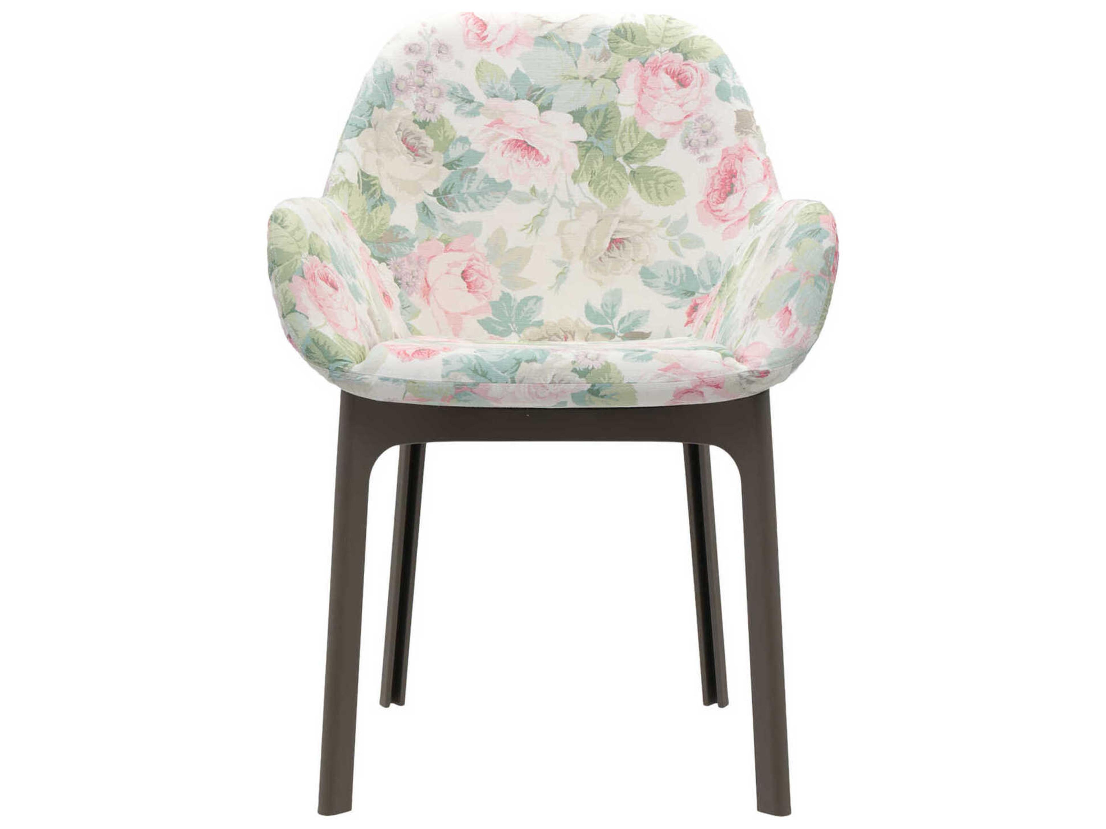 Kartell Clap Green Upholstered Arm Dining Chair