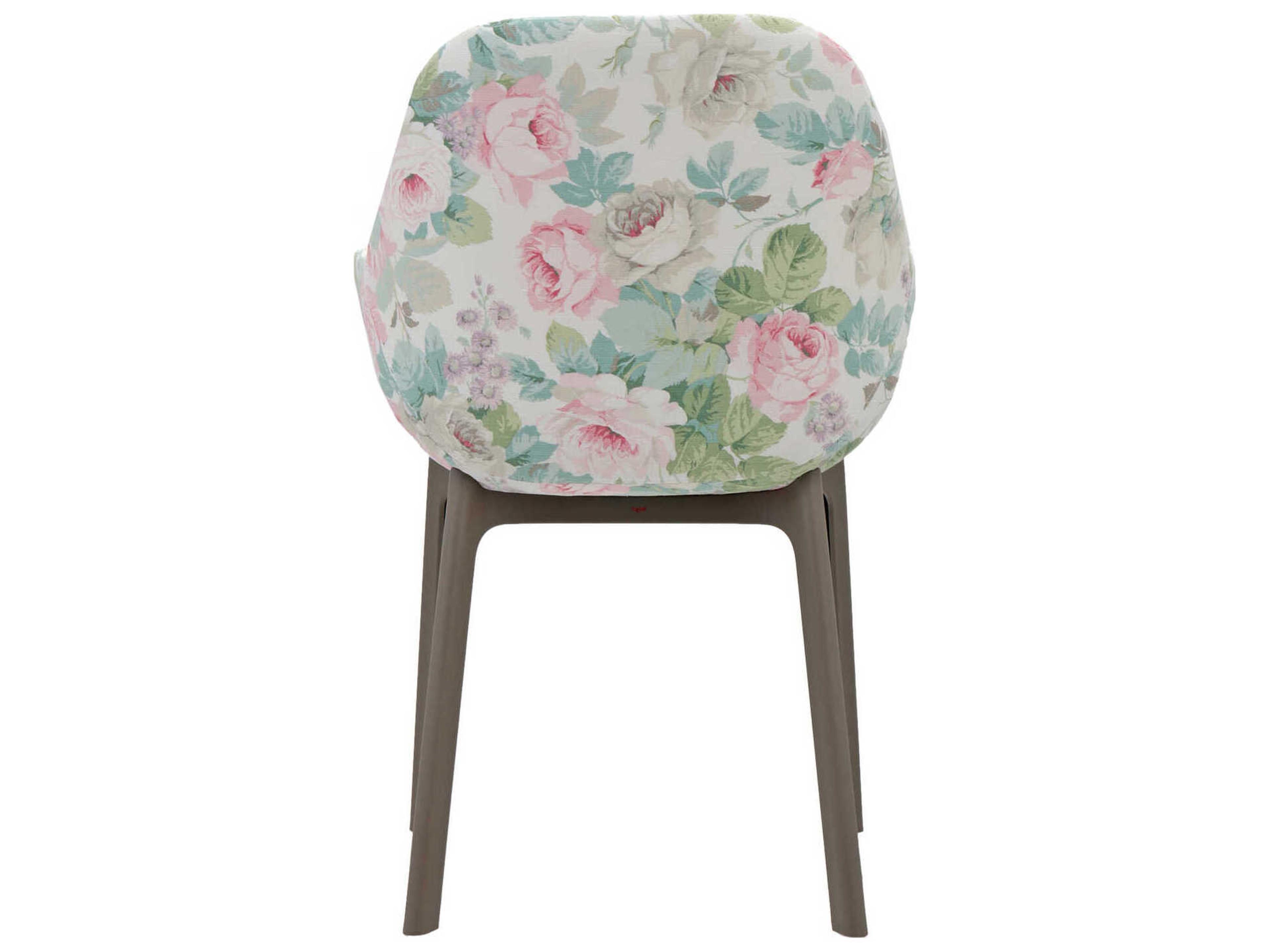 Kartell Clap Green Upholstered Arm Dining Chair