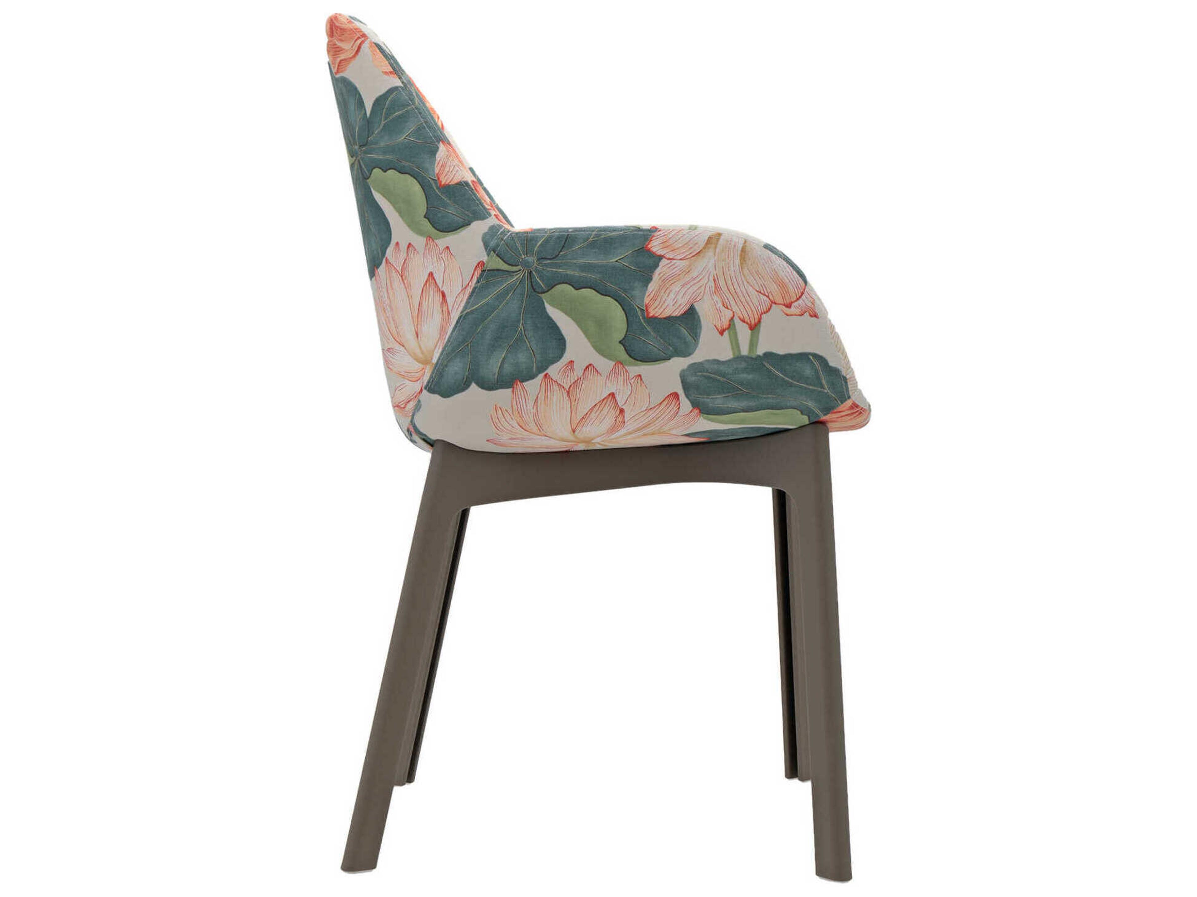 Kartell Clap Green Upholstered Arm Dining Chair