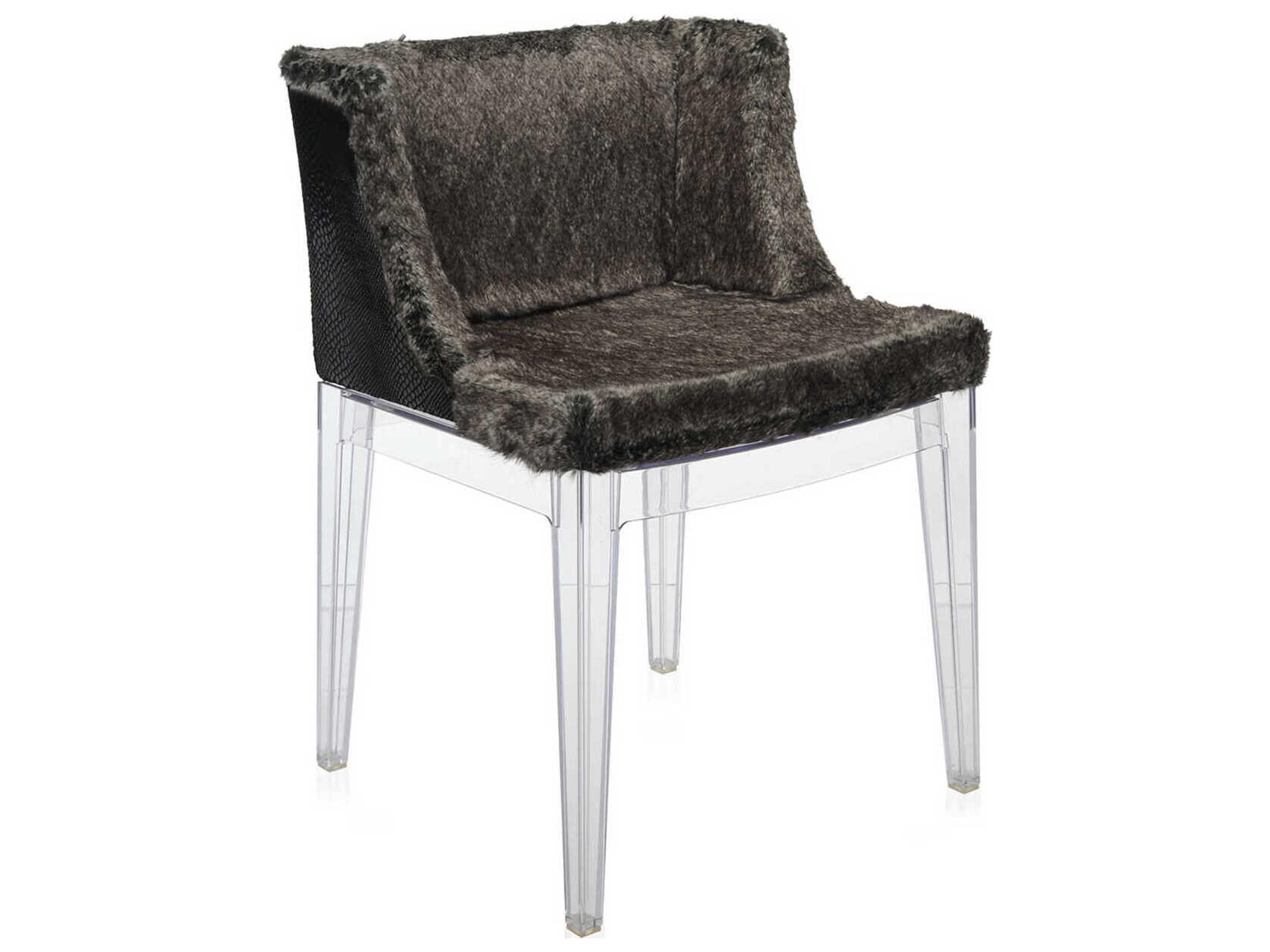 Mademoiselle Kravitz Clear Upholstered Arm Dining Chair