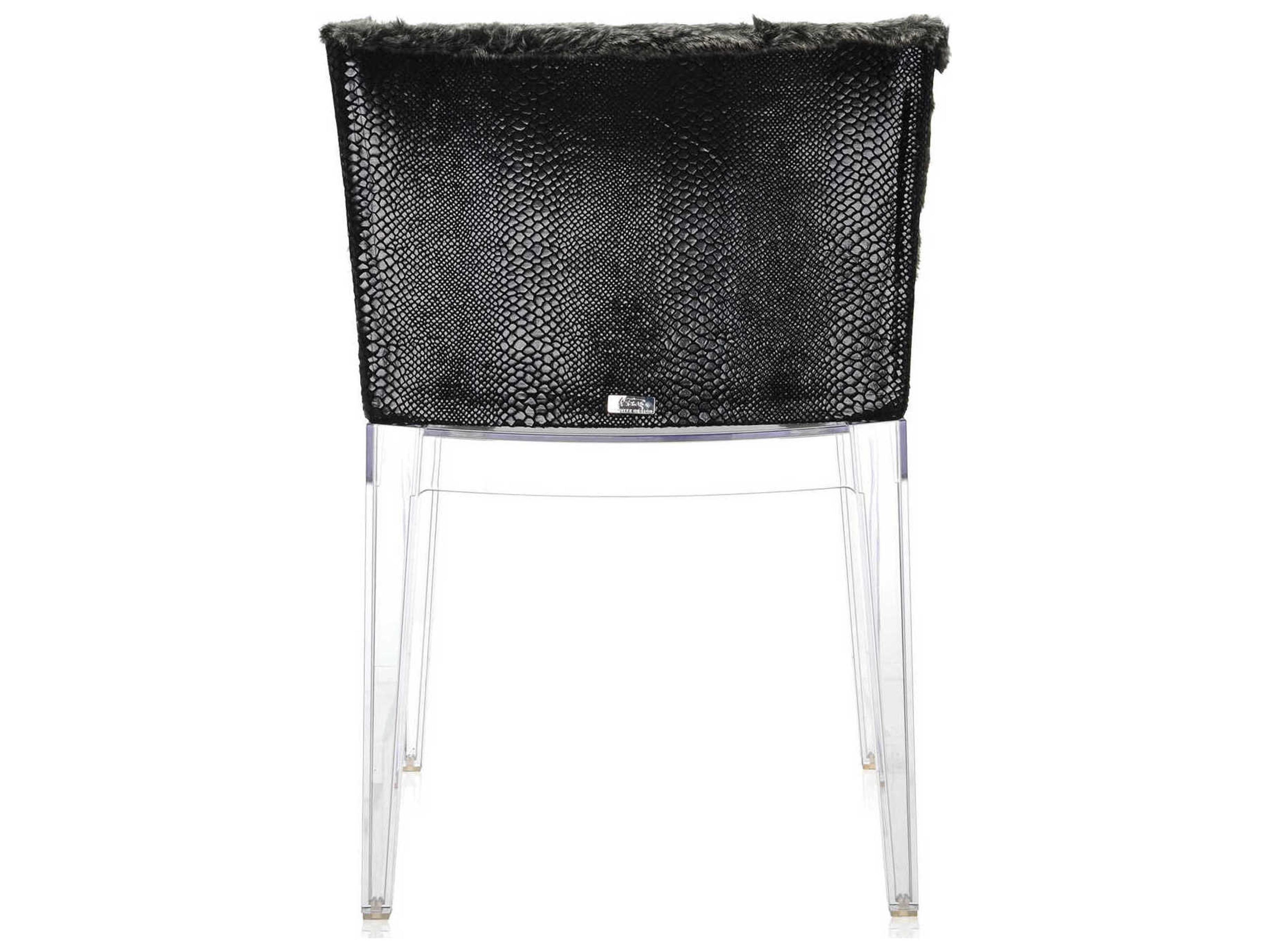 Kartell Mademoiselle Kravitz Clear Upholstered Arm Dining Chair