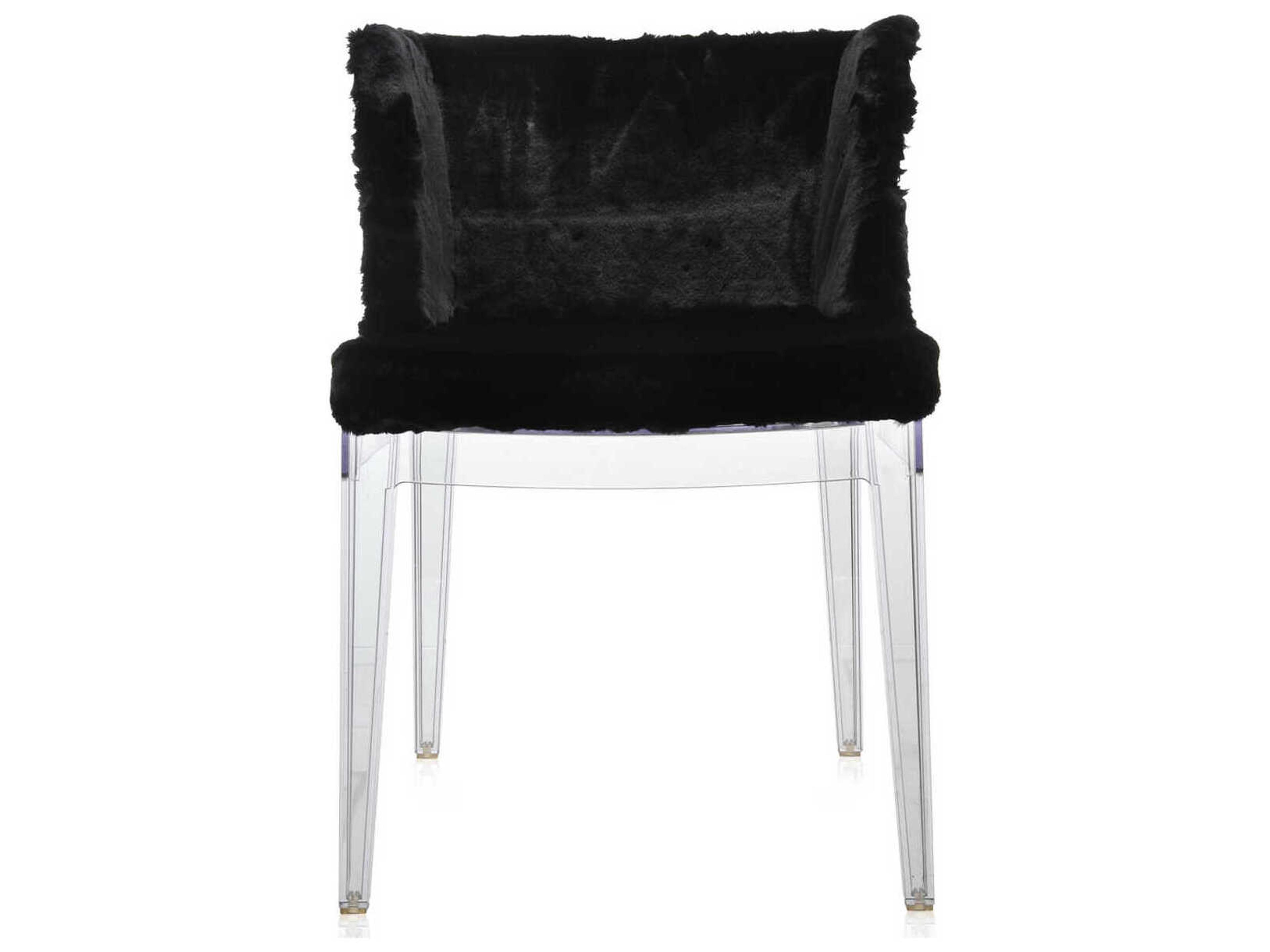 Kartell Mademoiselle Kravitz Black Upholstered Arm Dining Chair