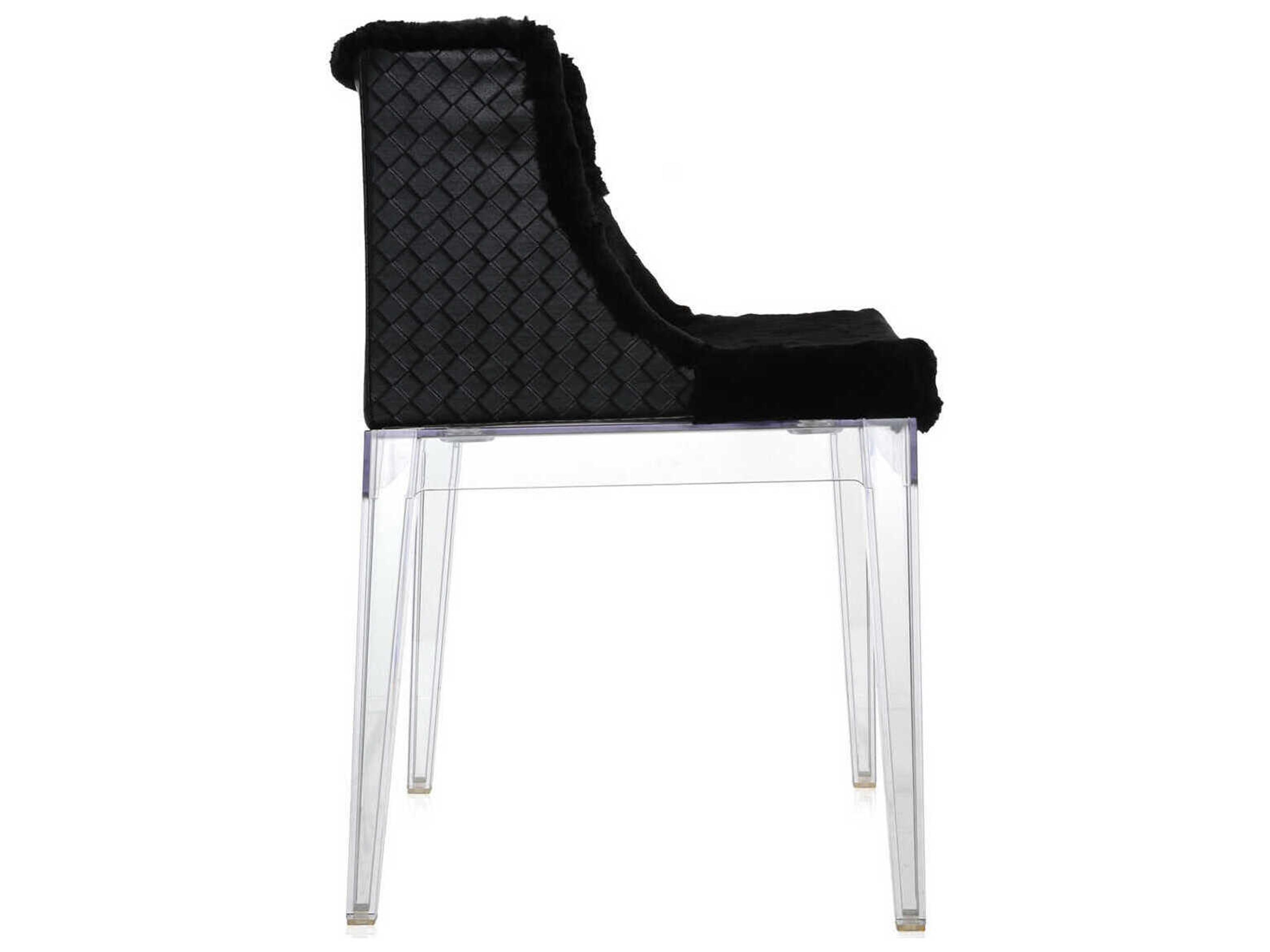 Kartell Mademoiselle Kravitz Black Upholstered Arm Dining Chair
