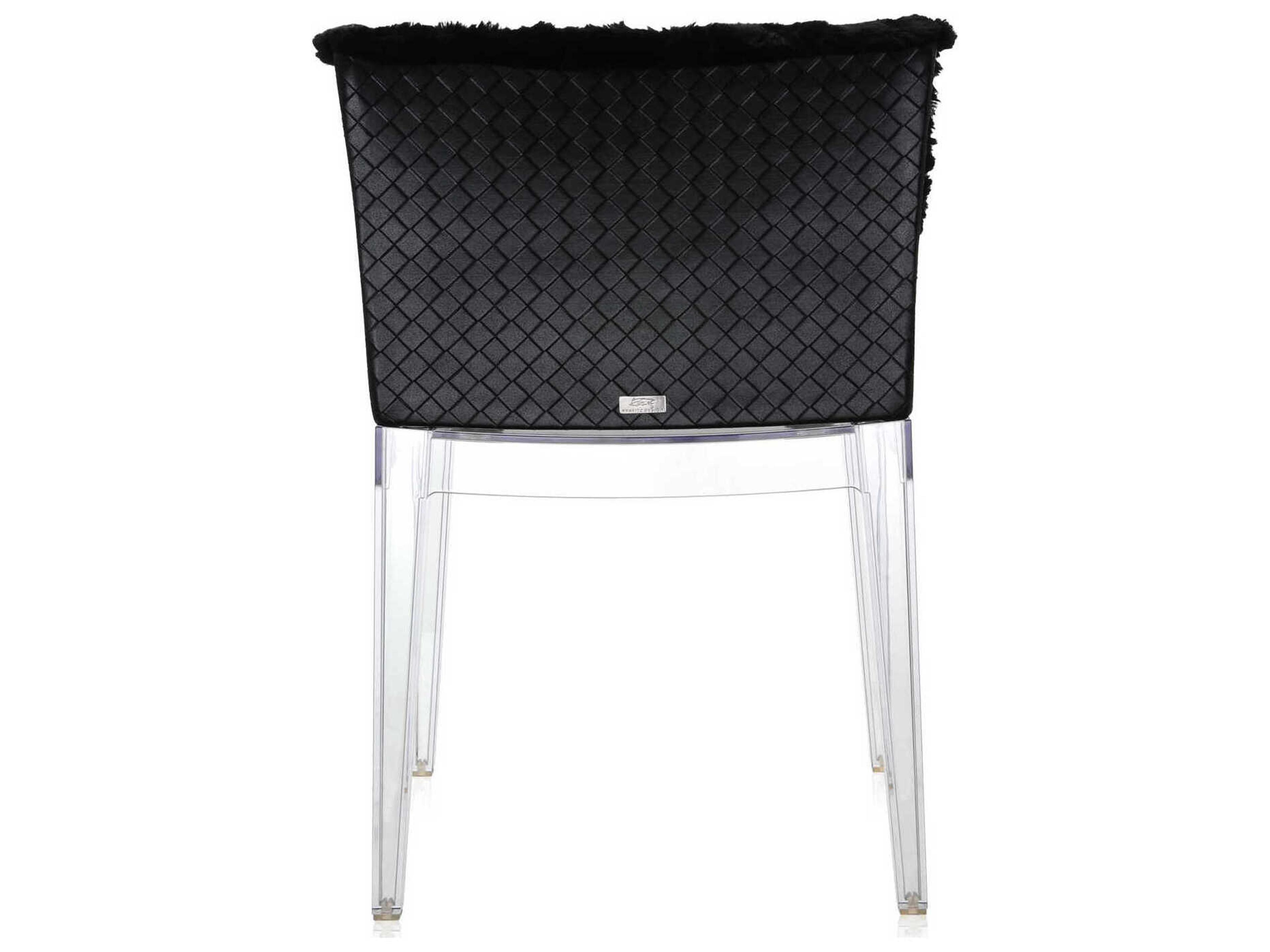 Kartell Mademoiselle Kravitz Black Upholstered Arm Dining Chair