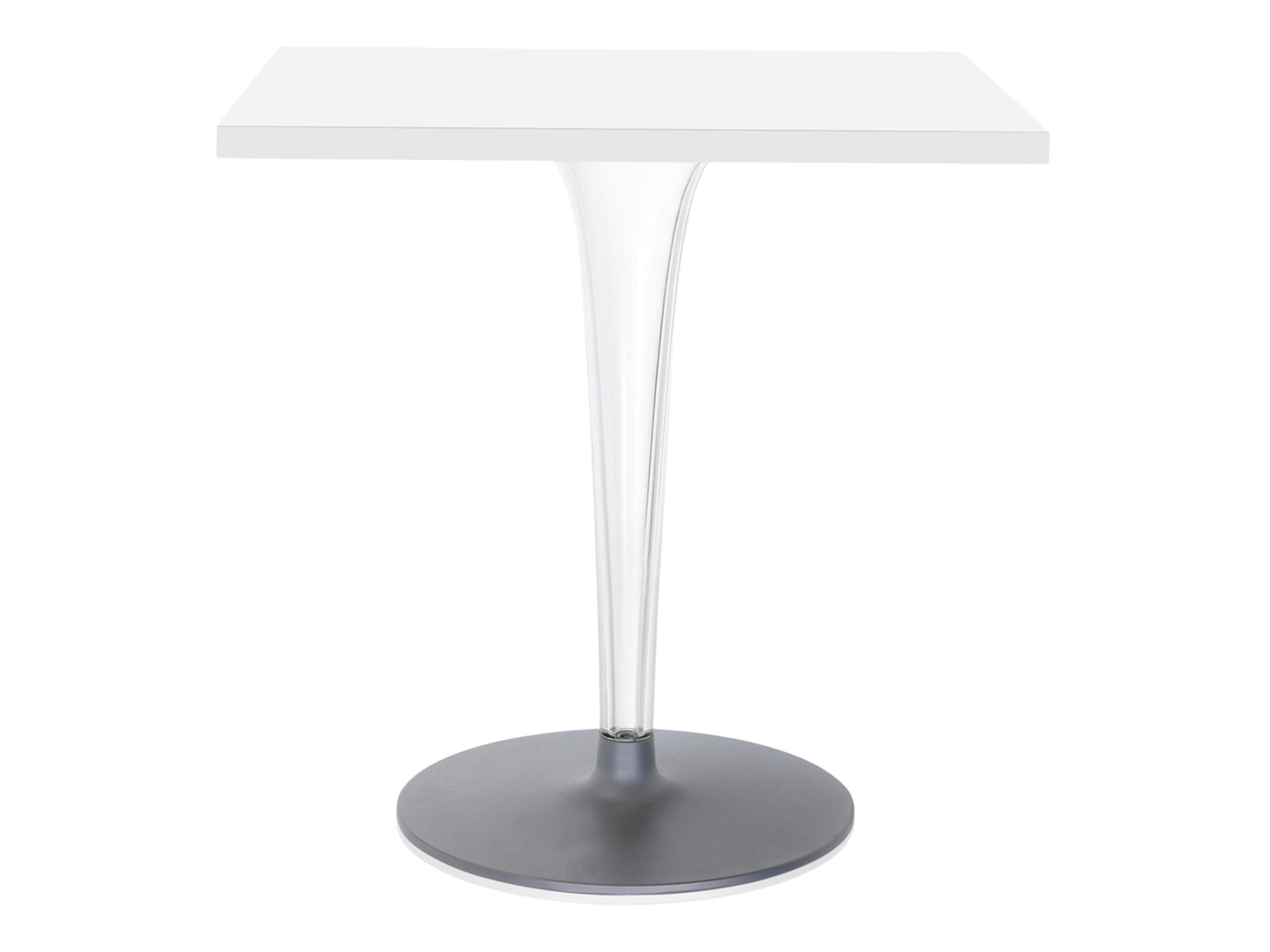 Toptop Square Plastic White Dining Table