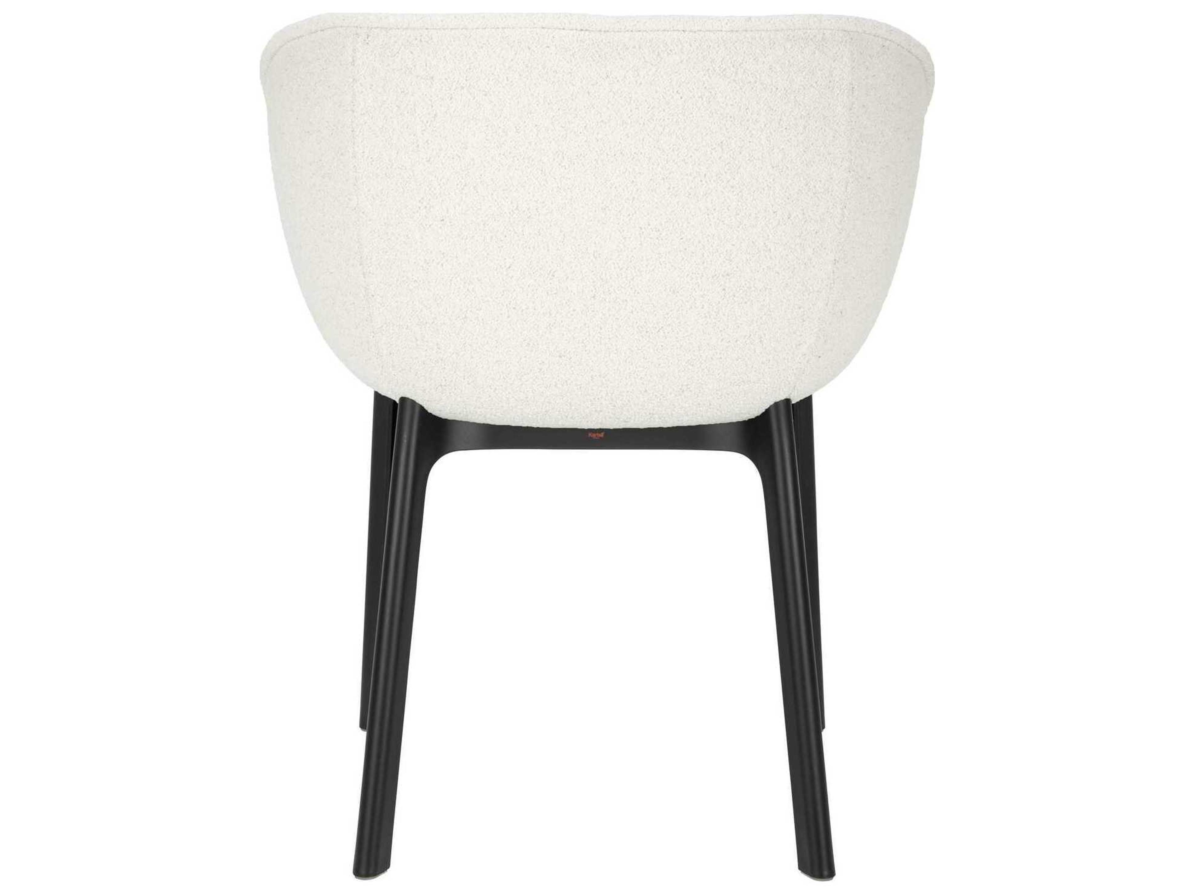 Kartell Charla Black Upholstered Arm Dining Chair