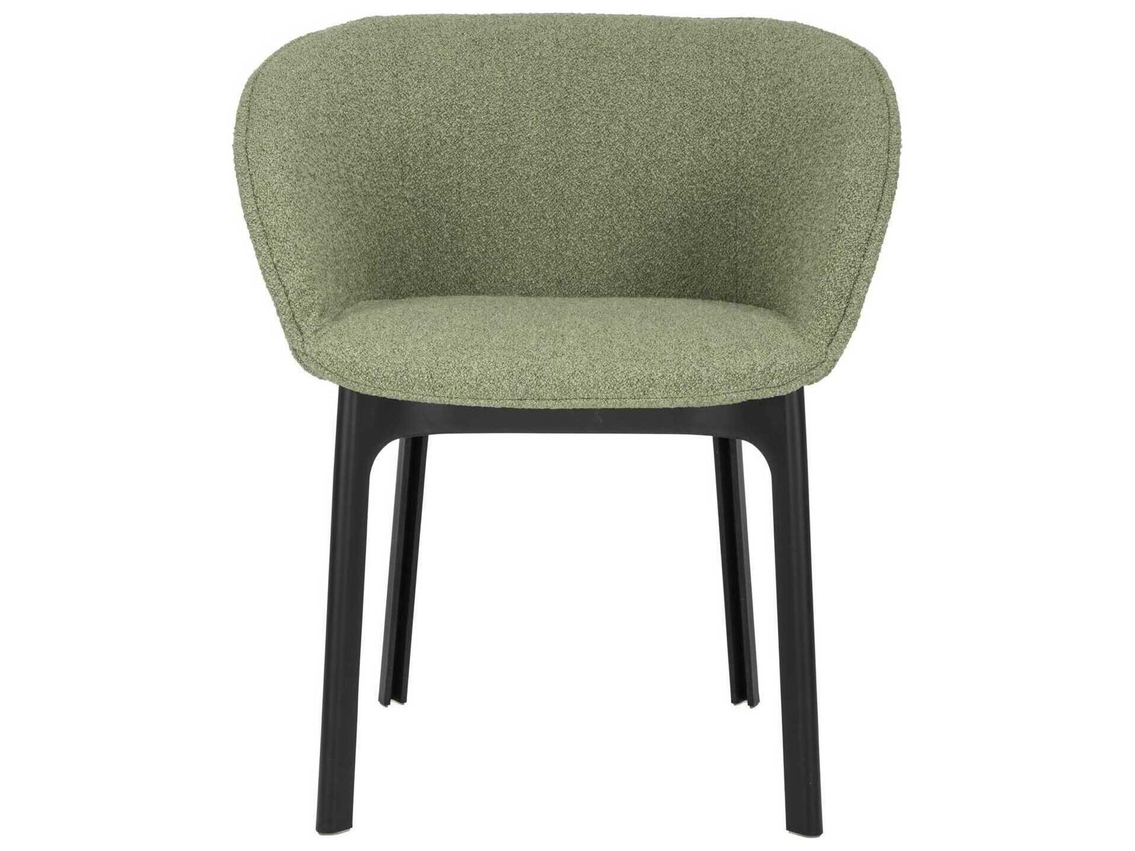 Kartell Charla Black Upholstered Arm Dining Chair