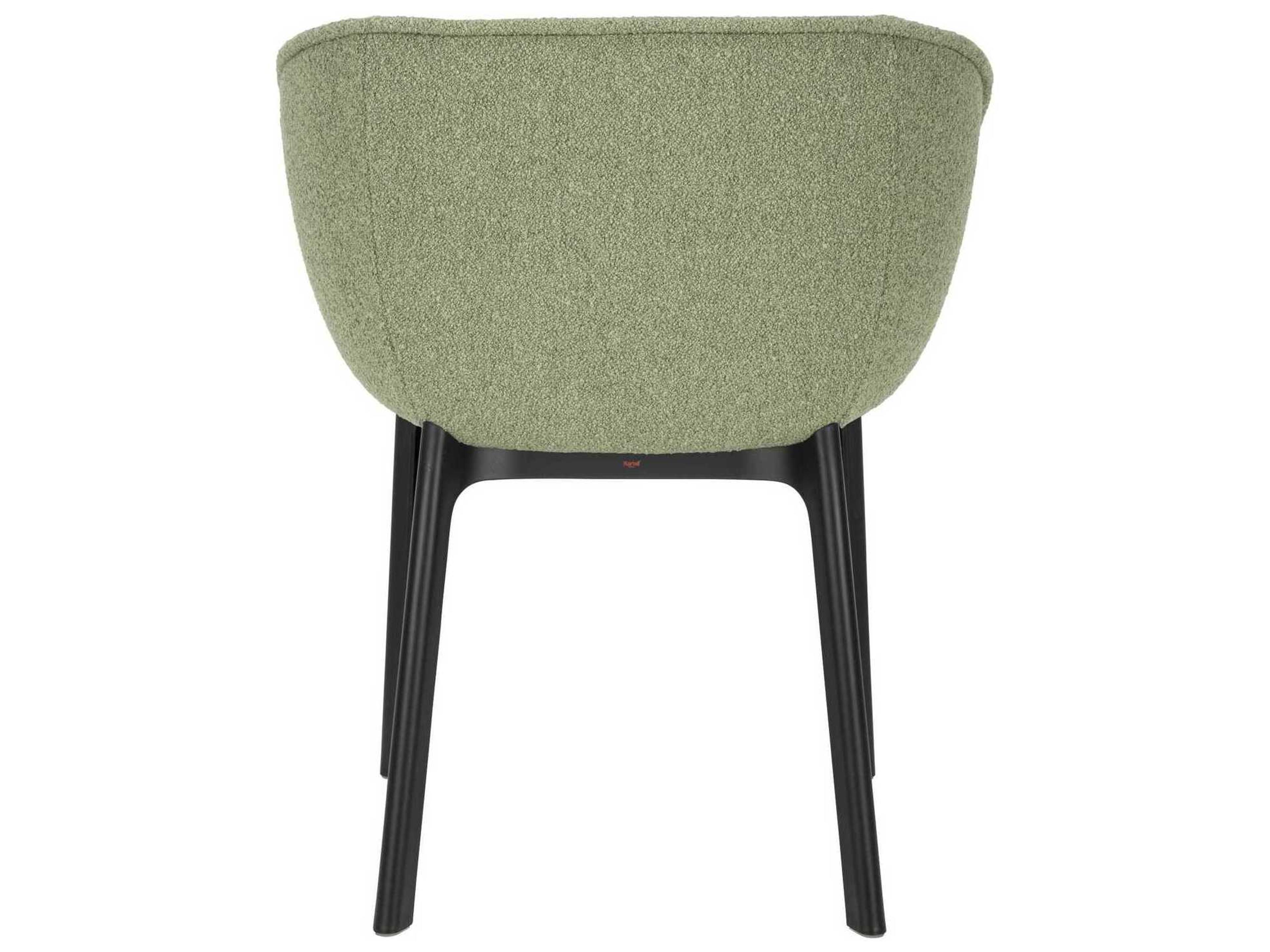 Kartell Charla Black Upholstered Arm Dining Chair