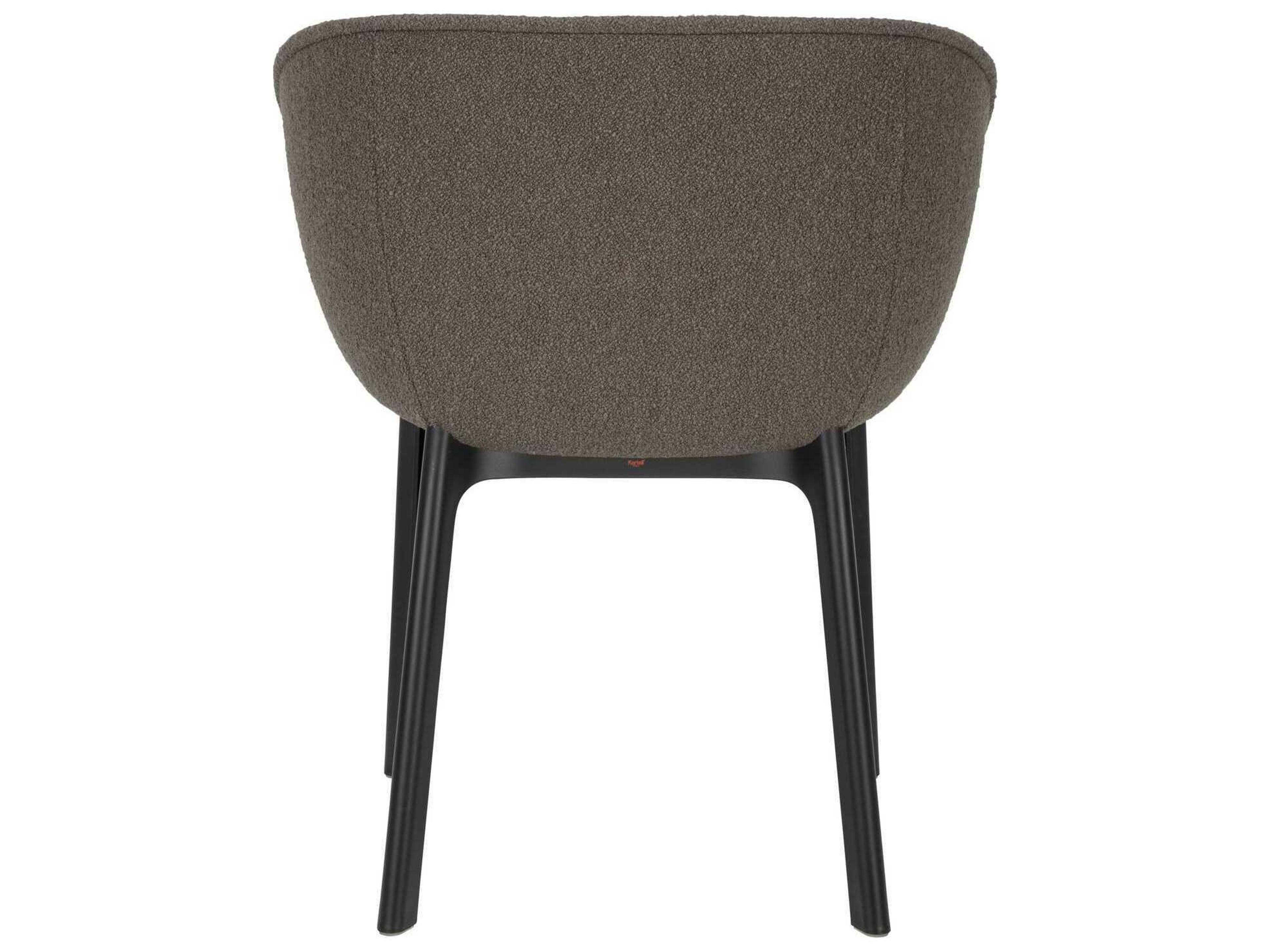 Kartell Charla Black Upholstered Arm Dining Chair