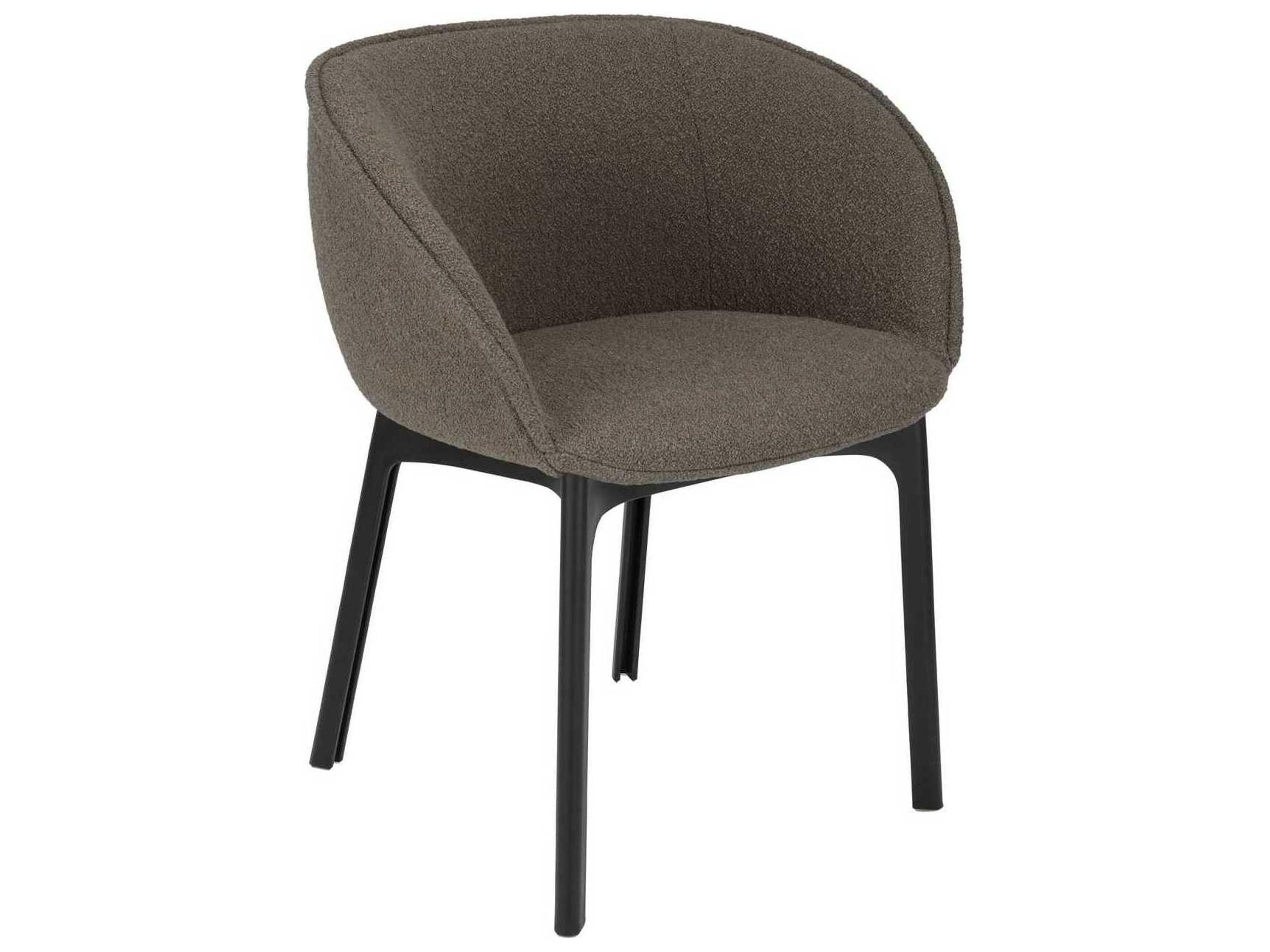 Charla Black Upholstered Arm Dining Chair