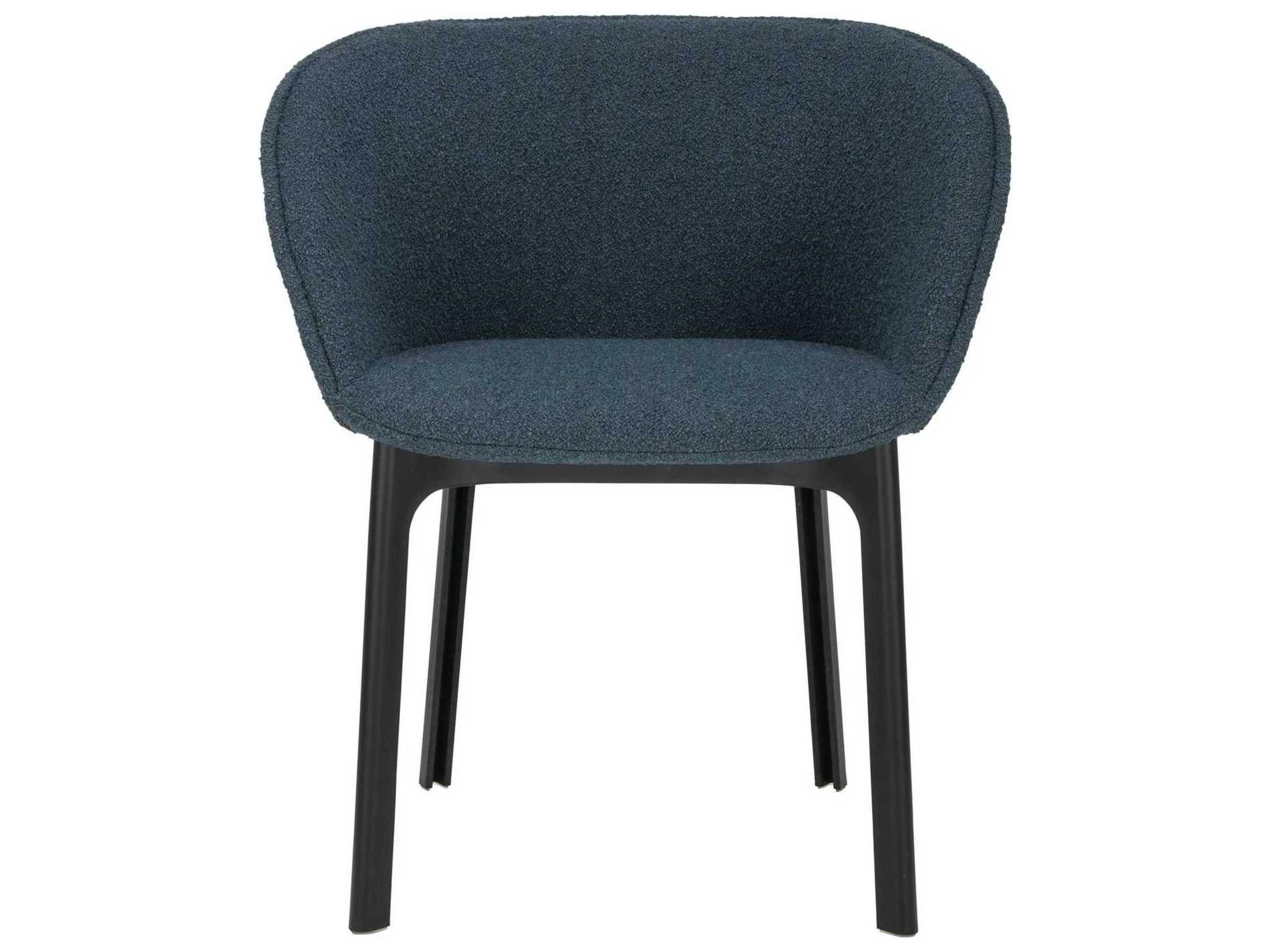 Kartell Charla Black Upholstered Arm Dining Chair