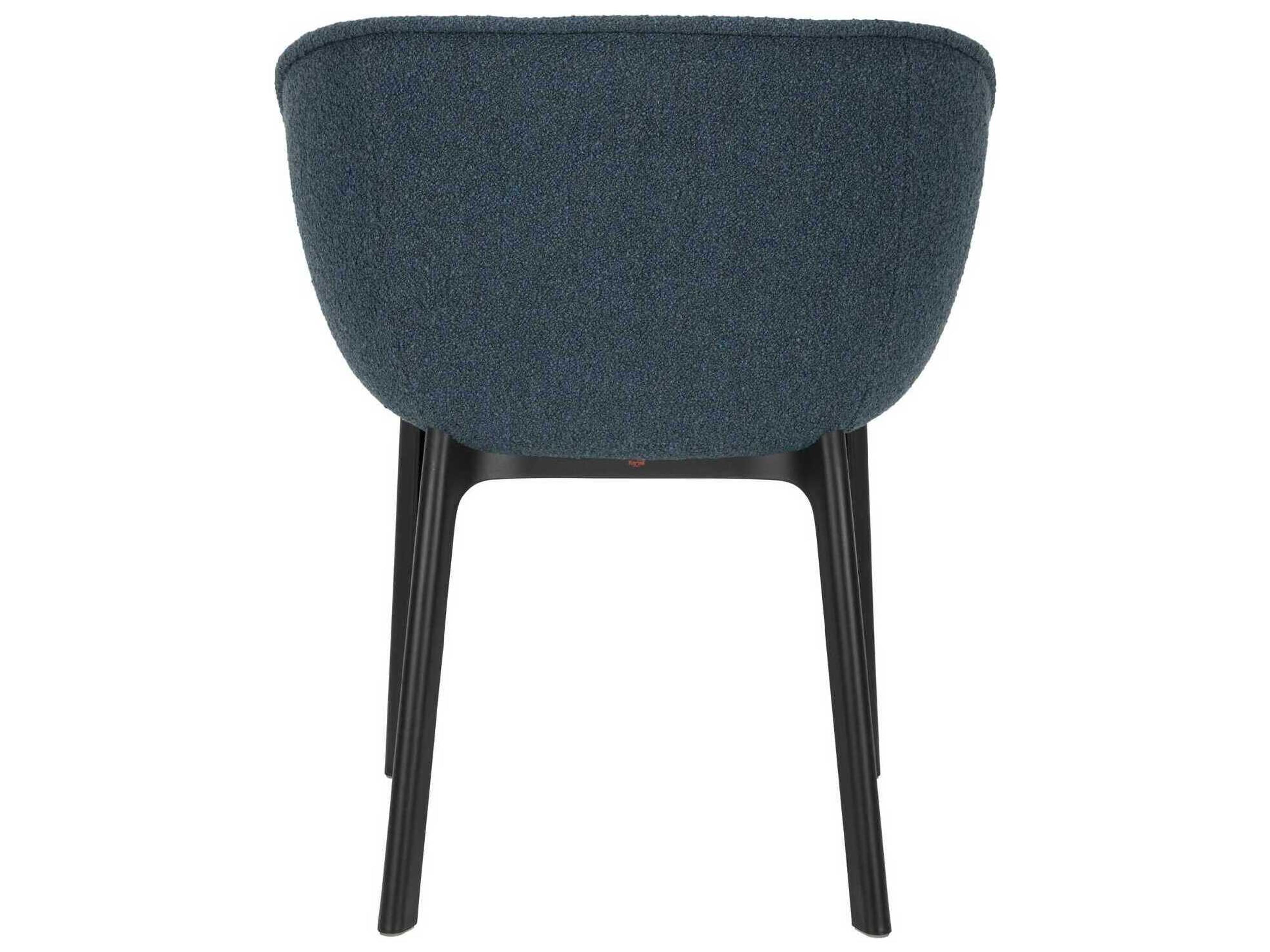 Kartell Charla Black Upholstered Arm Dining Chair